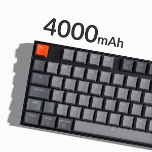 Keychron K8 Wireless Mechanical Keyboard for Mac & Windows - Tenkeyless Bluetooth ISO-UK Layout with RGB Backlight, Gateron Brown Switches & Aluminum Frame | Perfect for Gaming, Programming & Office Work