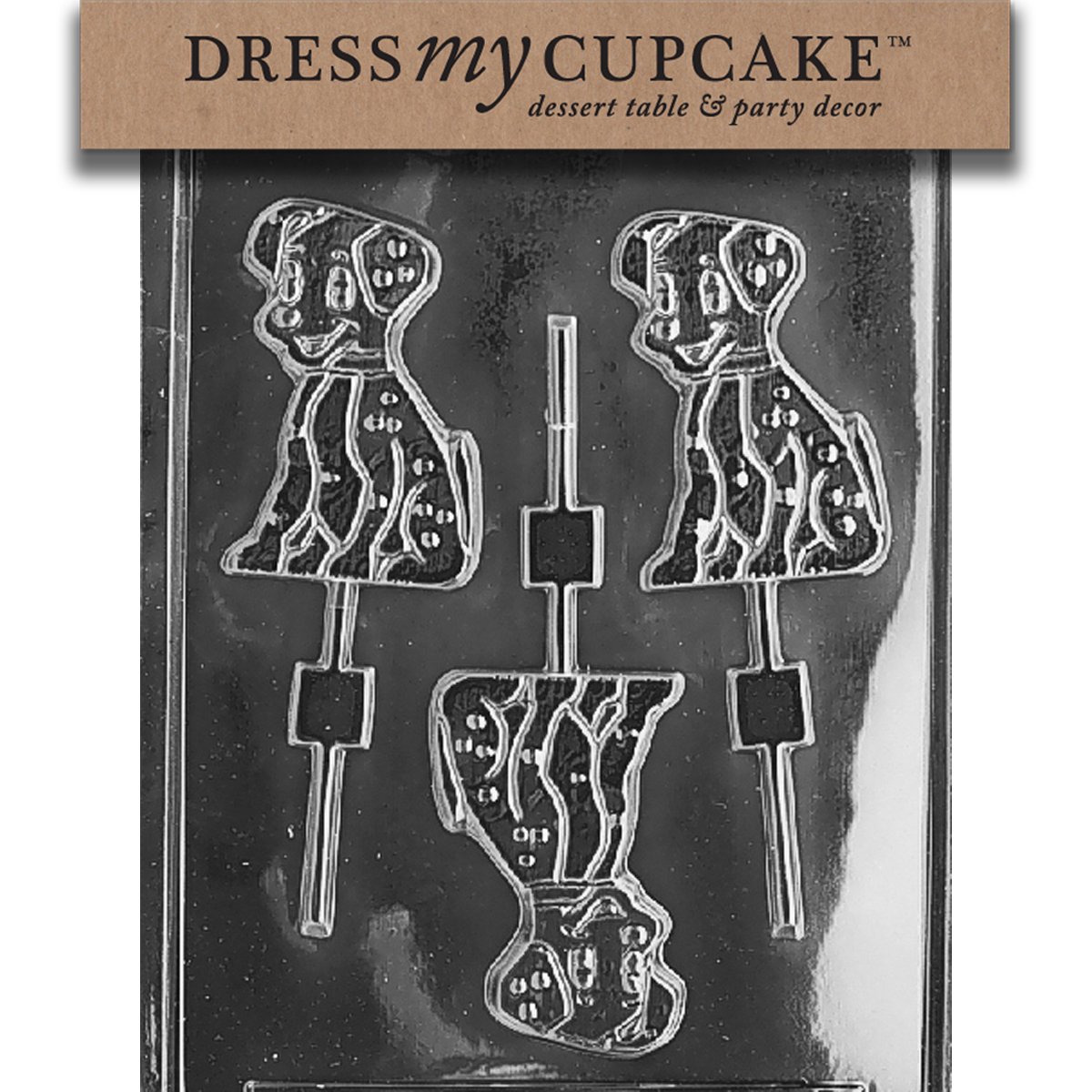 Premium Chocolate Candy Mold for Cupcake Decorating - Dalmatian Puppy Dog Lollipop Maker | Perfect for Birthday Parties, Baby Showers & DIY Candy Making