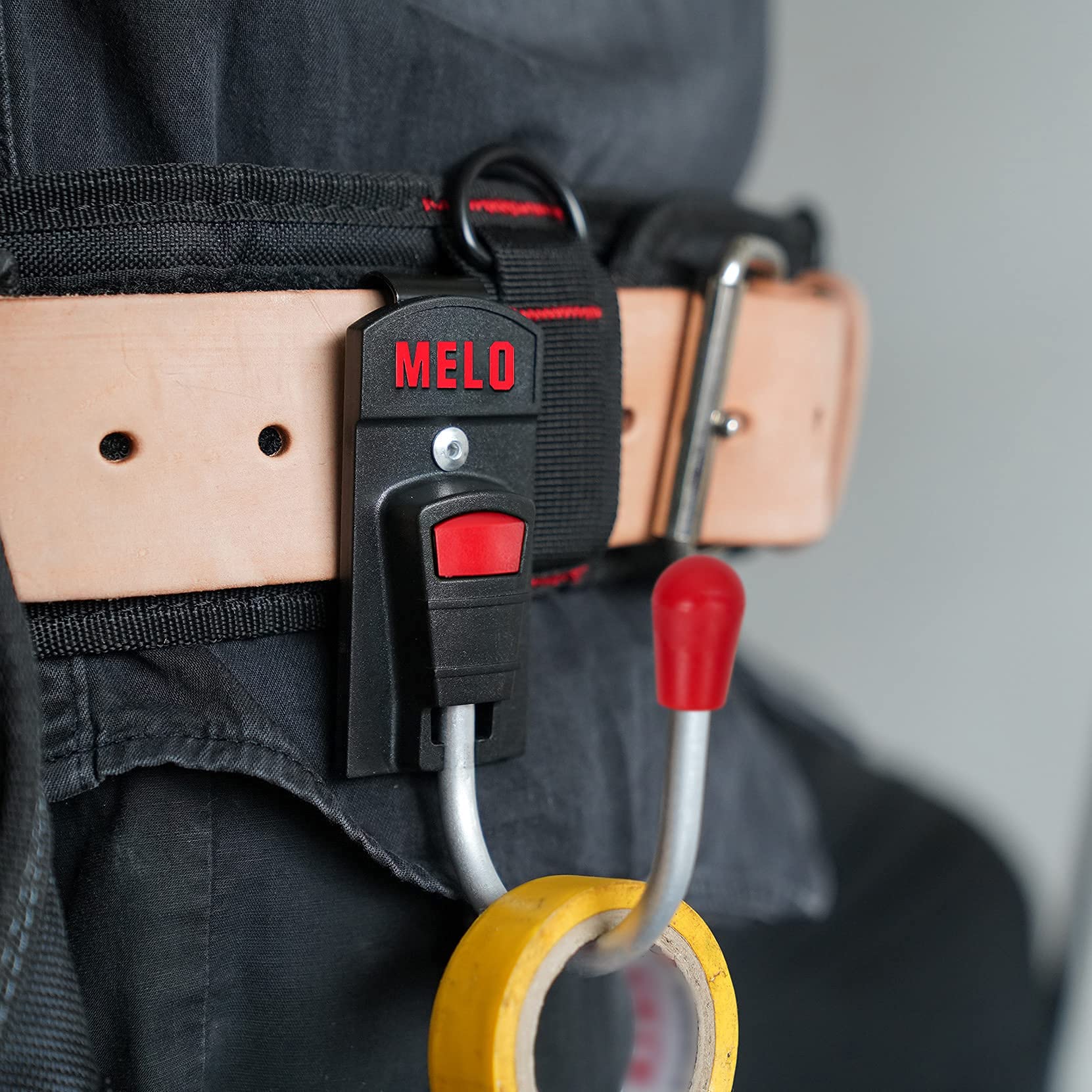 MELOTOUGH Heavy Duty Tool Holster for Cordless Drills - Adjustable Belt Hook & Durable Nylon Pouch - Perfect for Construction, DIY Projects & Electricians