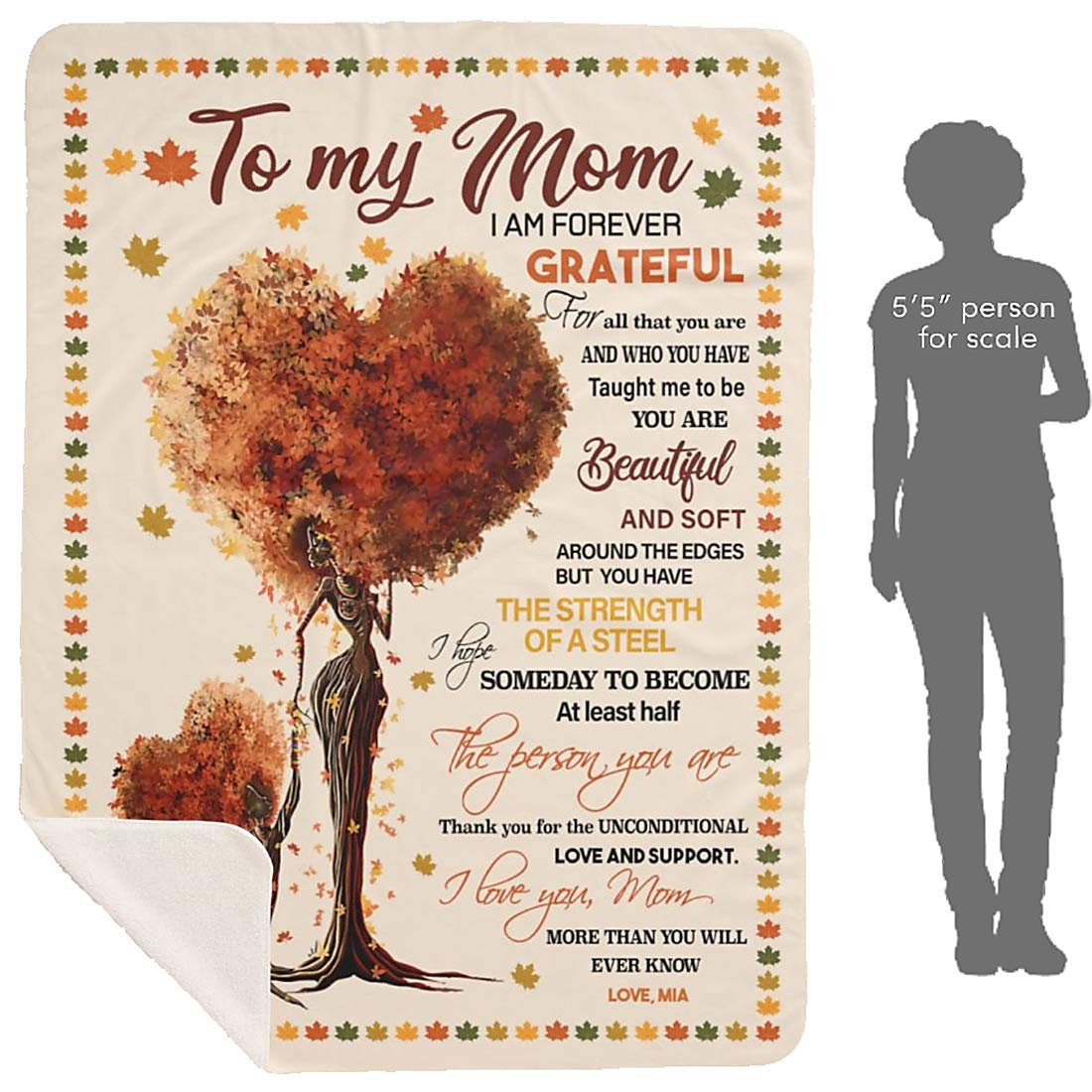 Personalized Mom Blanket Custom with Kids' Names - Sherpa Throw for Mother's Day, Birthday Gift - 'World's Greatest Mom' & 'We Love You' Design - 60