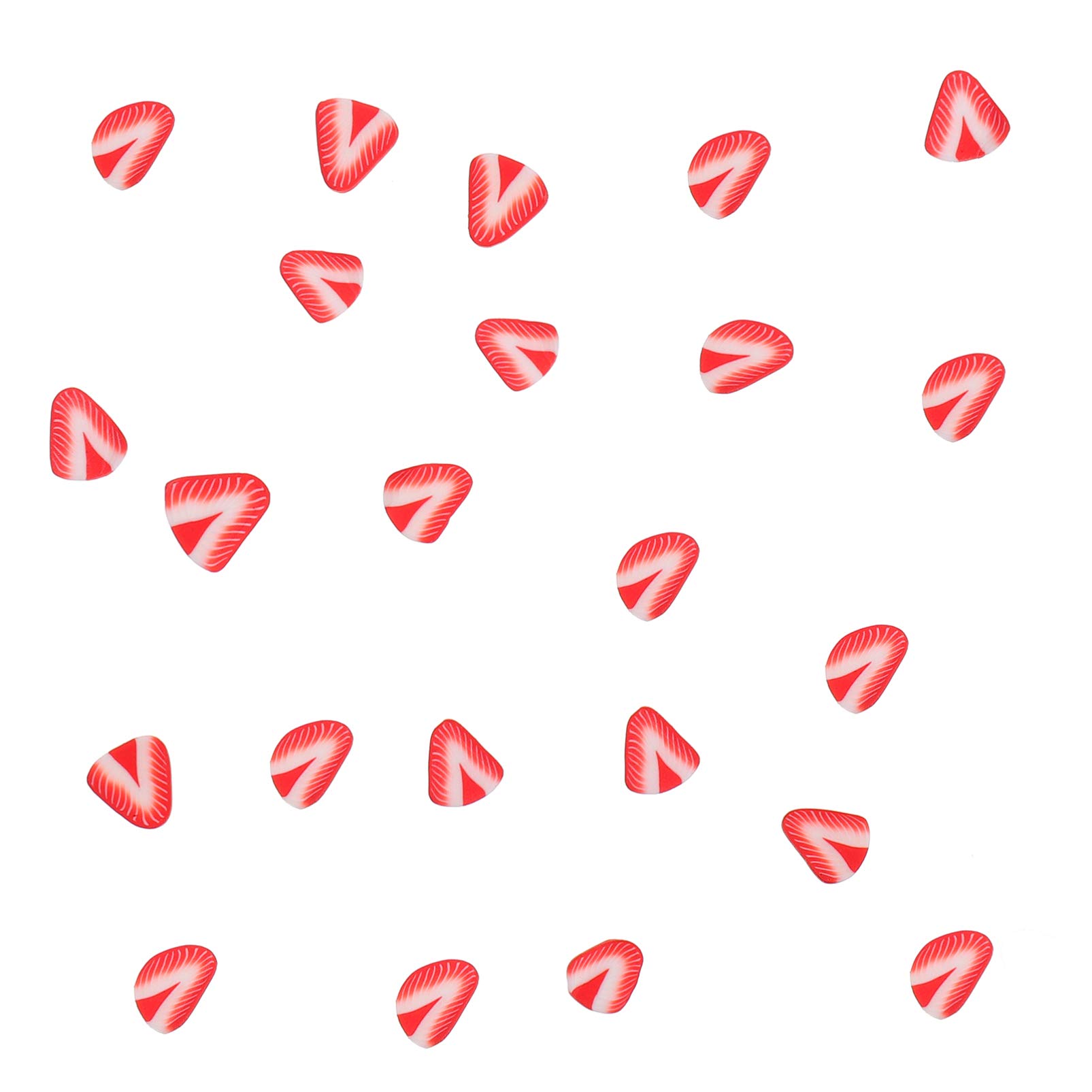 Artibetter 100g 3D Strawberry Confetti Nail Decals - Polymer Clay Fruit Slices, Resin Charms & Beads for Nail Art, Lip Gloss DIY, Phone Case Decor, Jewelry Making - Perfect for Summer Nails, Craft Projects & Gift Making