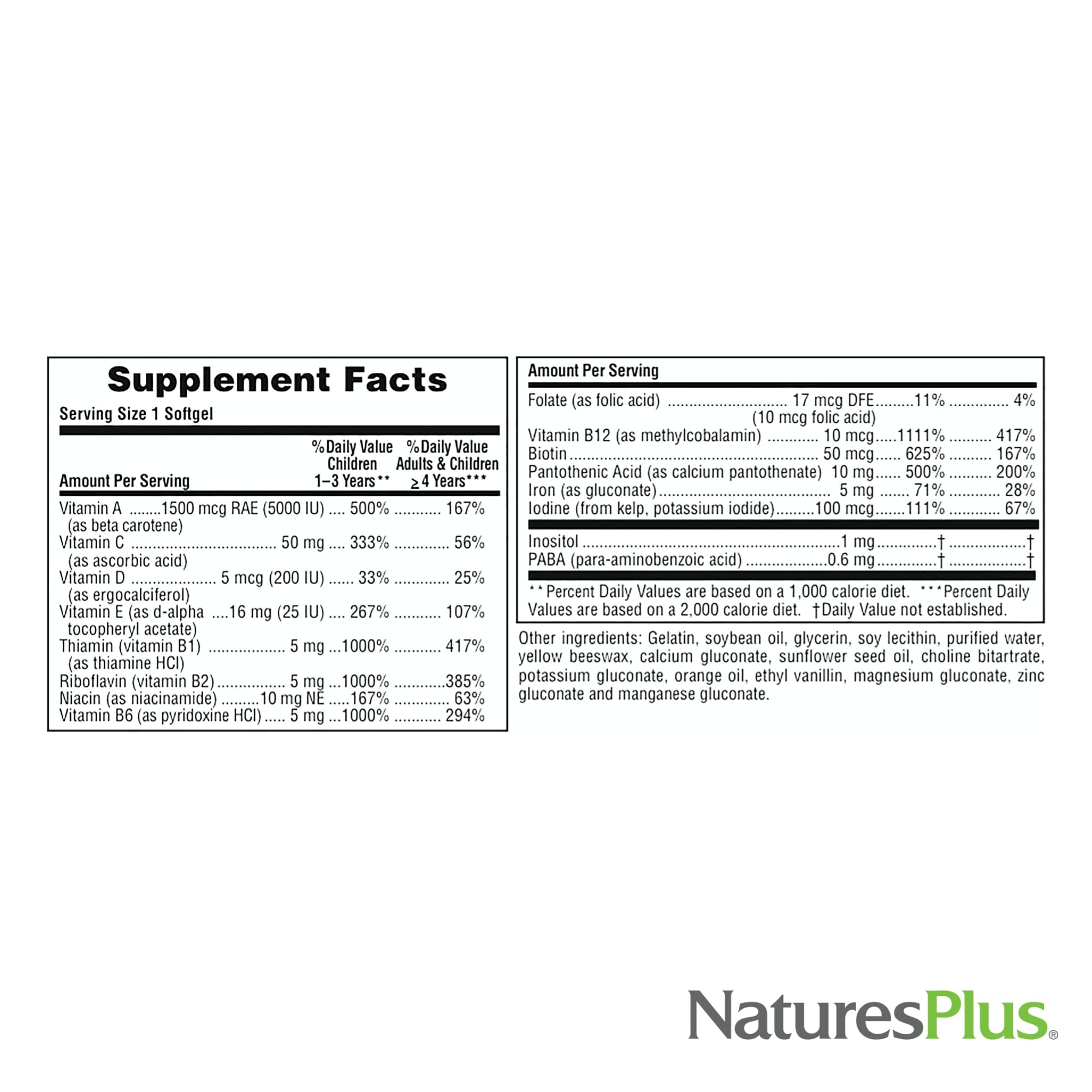 Natures Plus Children's Vita-Gels Multivitamin - 90 Easy-Swallow Softgels with Natural Orange Flavor | Kids Vitamin & Mineral Supplement for Immune Support & Energy | Gluten-Free, Non-GMO | Perfect for School, Sports & Daily Nutrition