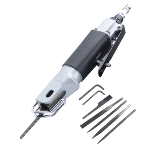 Dual Function Pneumatic File & Reciprocating Saw - Air-Powered Drag Cutting Tool for Metal, Wood & Plastic - Perfect for DIY, Construction & Automotive Repair
