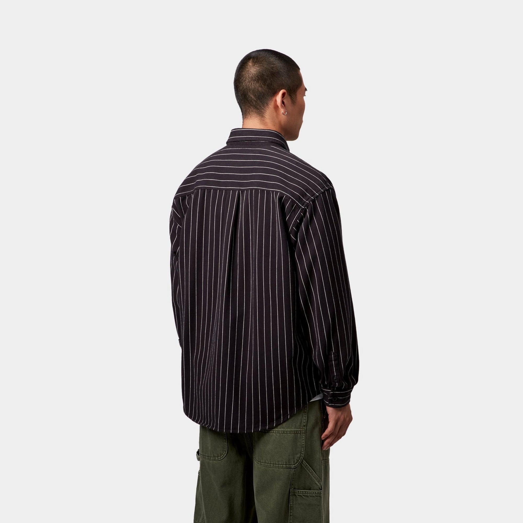 Hendry Shirt Jacket for Men - Black & Wax Seaton Stripe | Lightweight Casual Overshirt | Perfect for Outdoor Adventures, Workwear & Street Style Fashion