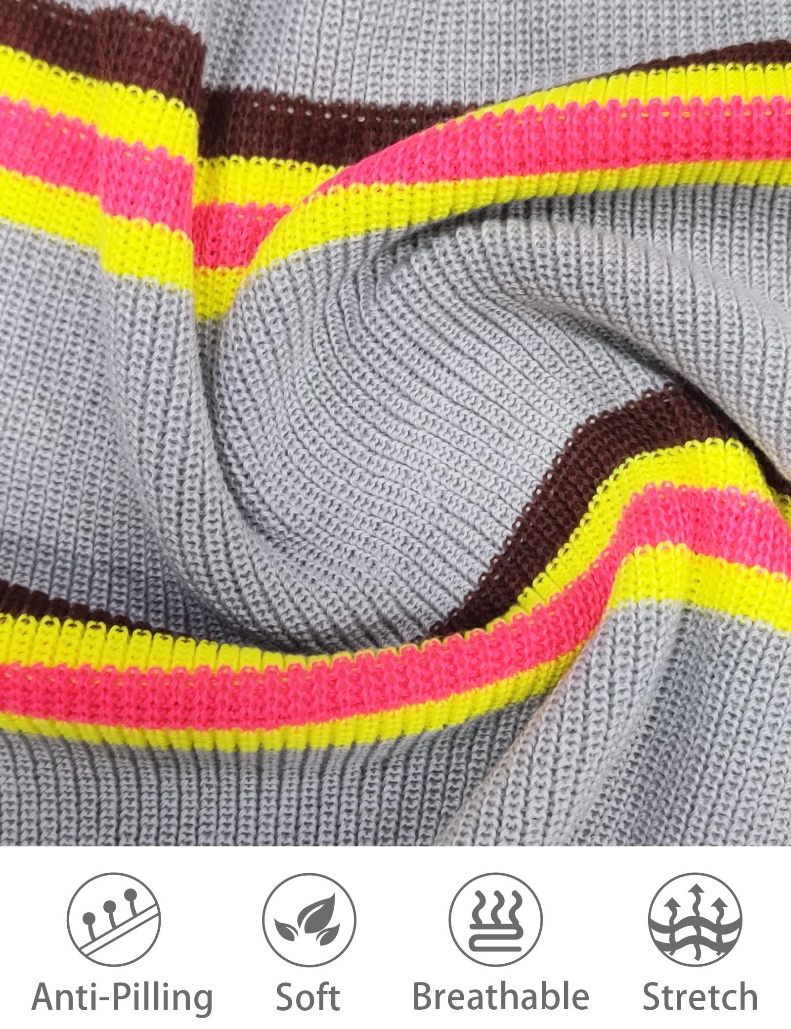 Women's Striped Sweater Lounge Set - 2 Piece Comfy Matching Outfit for Fall 2024 | Cozy Homewear & Casual Street Style Fashion