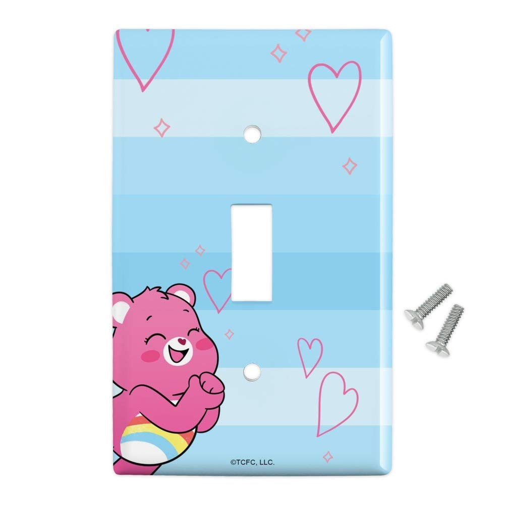 Care Bears Unlock The Magic Cheer Bear Plastic Wall Decor Light Switch Plate Cover - Kids Room Decor, Nursery, Playroom, Bedroom Wall Art