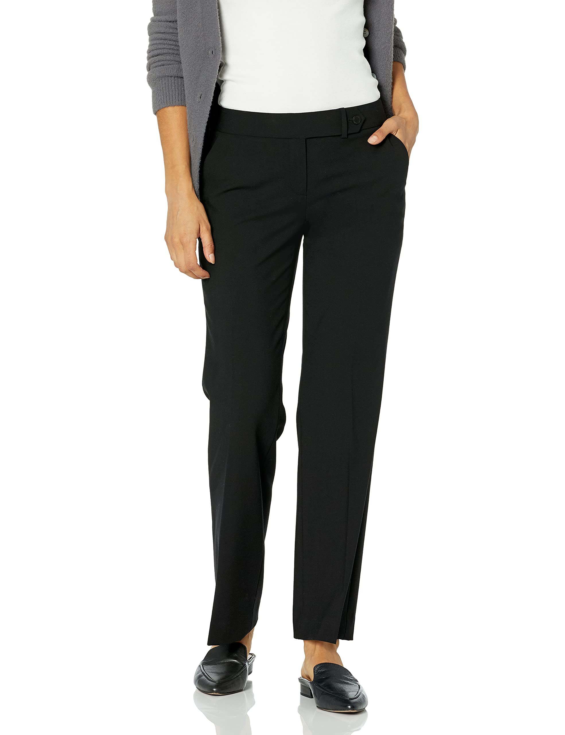 Calvin Klein Women's Professional Work Pants with Zipper Fly - Office Wear, Business Casual & Formal Trousers for Work, Interviews & Corporate Events