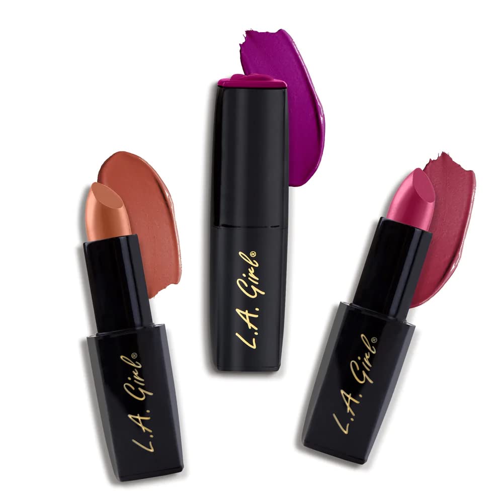 L.A. Girl Lip Attraction Matte Lipstick - Cherry Red Long Lasting Lip Color for Women | Perfect for Date Night, Parties & Everyday Wear