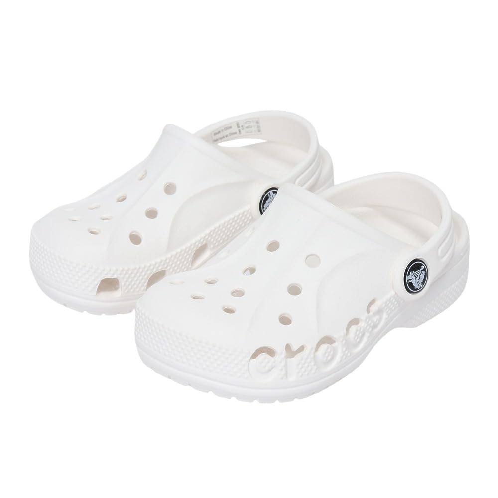 Crocs Kids Baya Clog - White Unisex Toddler Shoes Size 10 US | Comfortable Lightweight Slip-On Clogs for Boys & Girls | Perfect for Playtime, Beach & Everyday Wear