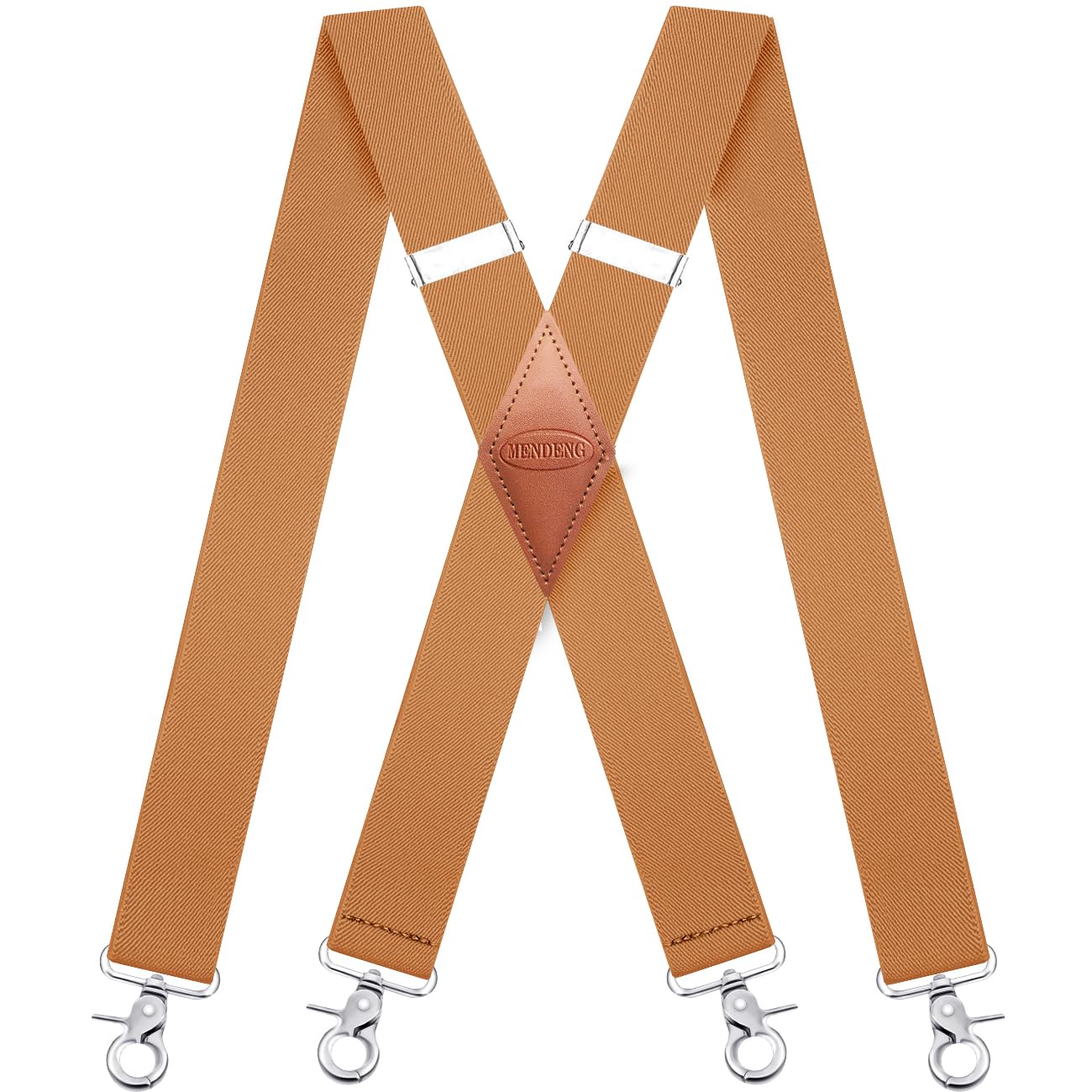 Vintage Bronze Snap Hook Suspenders for Men - Adjustable Braces with Metal Clips - Perfect for Groomsmen, Weddings & Formal Events