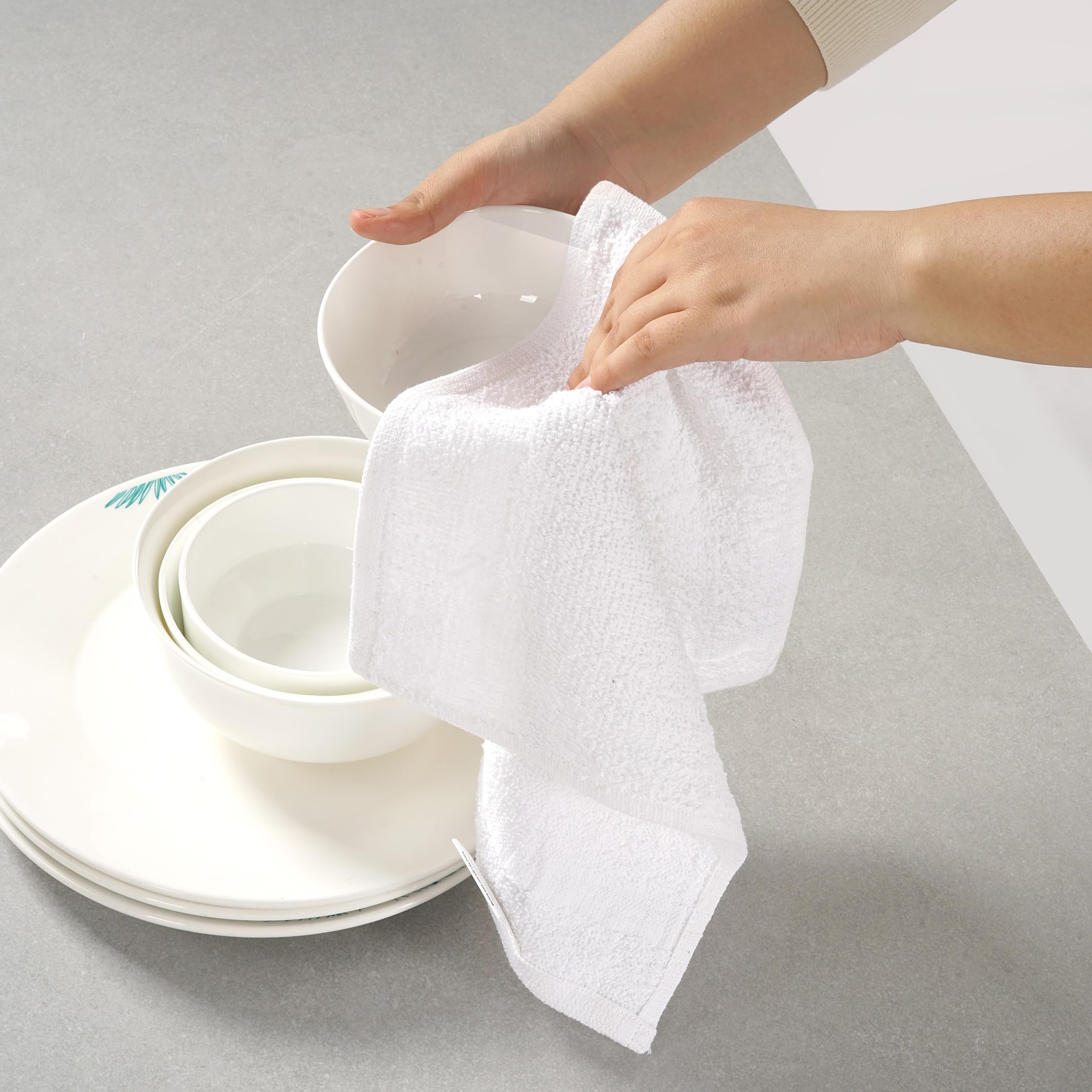 Premium 20-Piece Kitchen Towel Set - Ultra Absorbent Flour Sack Dish Towels, Heat Resistant Oven Mitts & Pot Holders - Gray Linen Collection for New Home Essentials | Perfect for Cooking, Baking & Daily Kitchen Cleaning