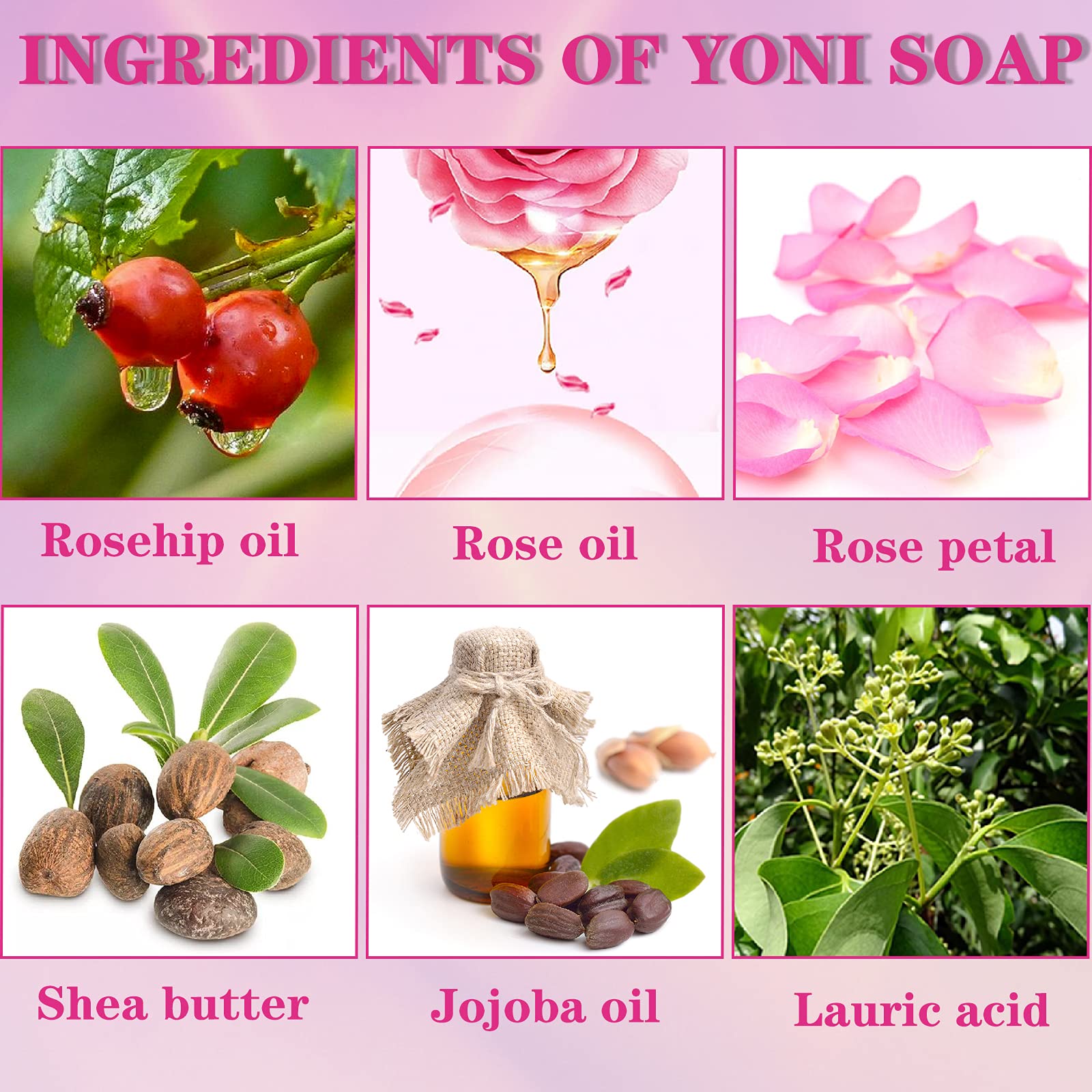 Organic Yoni Soap Bar (2-Pack) - pH Balanced Feminine Wash for Women, Natural Vaginal Deodorant & Intimate Care Soap, Handmade with Bubble Net (3.53 oz) - Perfect for Daily Hygiene & Gentle Cleansing