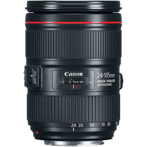 Canon EF 24-105mm f/4L IS II USM Standard Zoom Lens with 64GB Memory Card - Professional Photography, Travel & Video Shooting Essential Gear