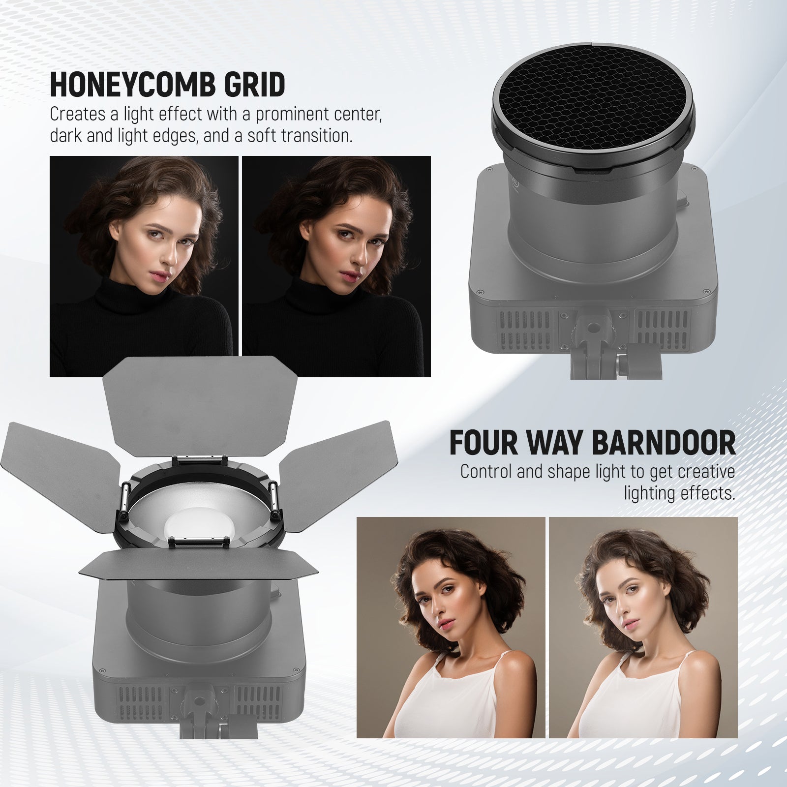 NEEWER CQB1 Magnetic Flash Accessory Kit for Q4 - Professional Outdoor & Studio Photography Lighting - Perfect for Portraits, Product Shots, and Creative Lighting Effects