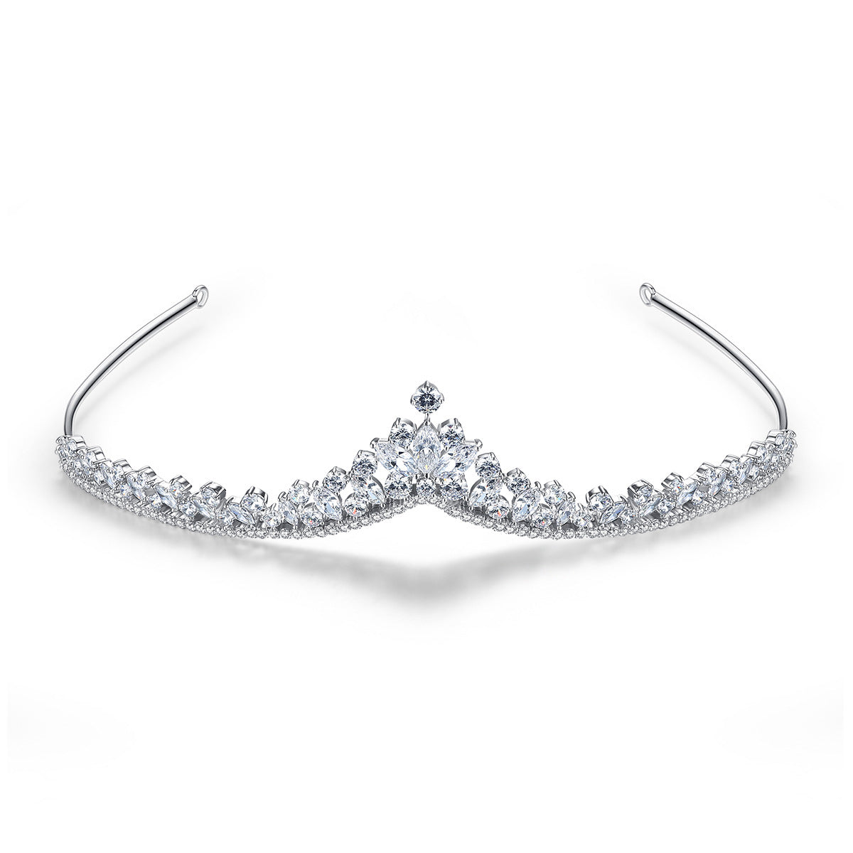 Elegant Cubic Zirconia Wedding Tiara for Bride - Sparkling Hair Jewelry T16E01 | Perfect for Bridal Showers, Weddings & Special Occasions