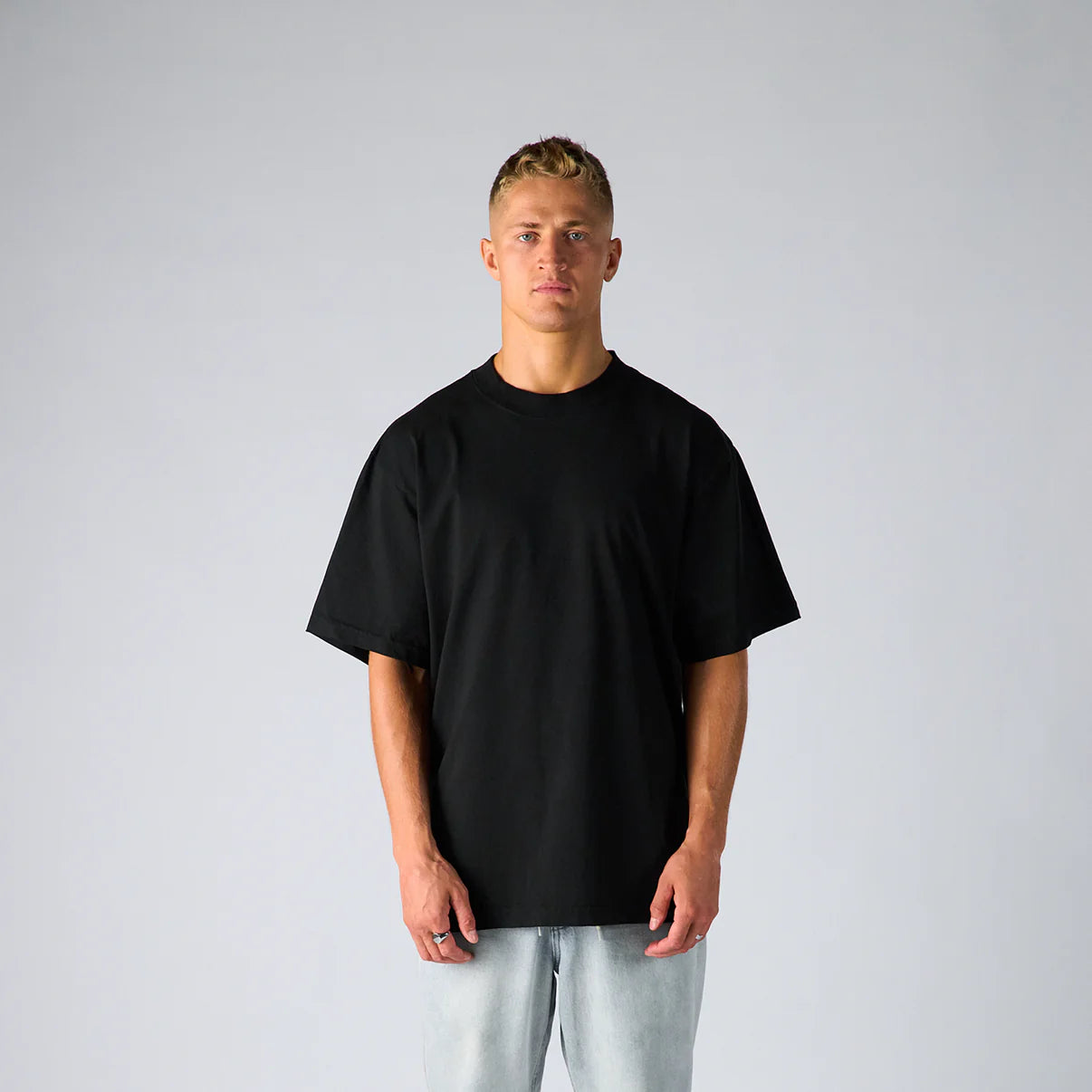 Shaka Wear Max Heavyweight Garment Dye Black T-Shirt - Premium Cotton Tee for Men - Casual Streetwear & Gym Workout Shirt
