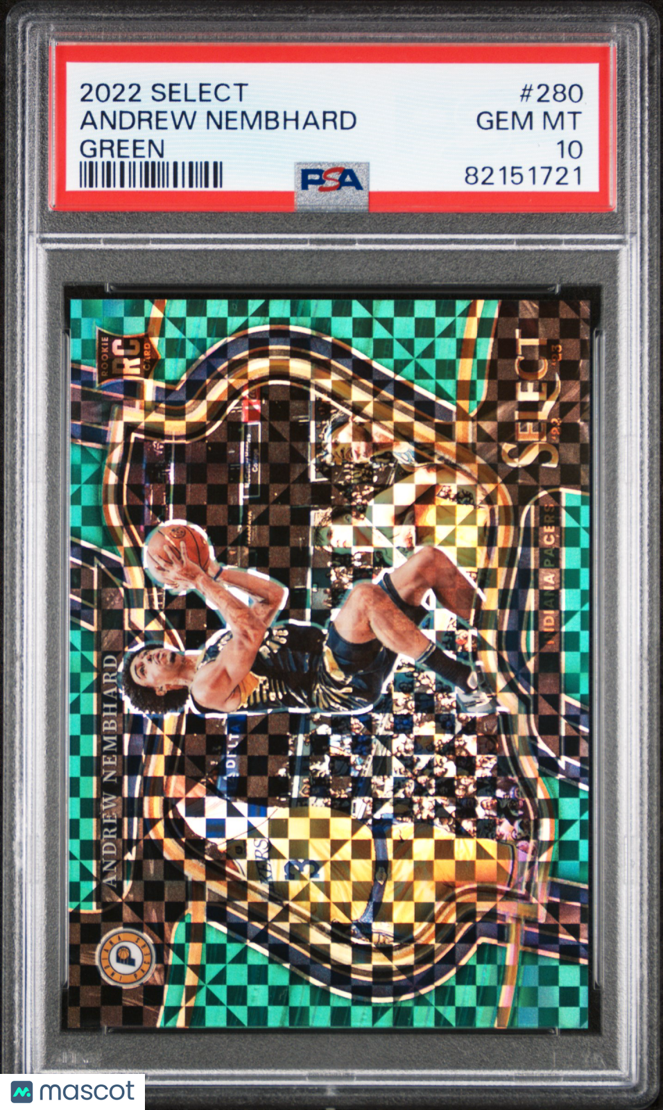2022 Panini Select Andrew Nembhard Rookie Green Checkers PSA 10 Gem Mint 5/5 #280 Basketball Trading Card - Perfect for NBA Collectors & Investment
