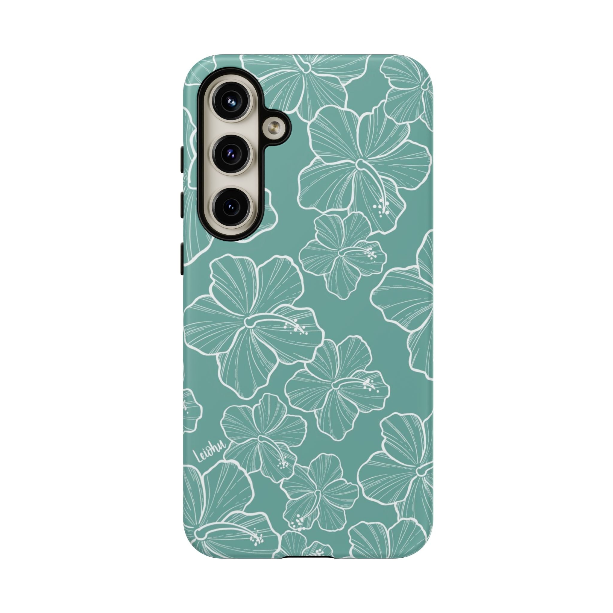 Premium Hibiscus Teal Samsung Galaxy Phone Case - Durable & Stylish Protection for Everyday Use, Work & Travel