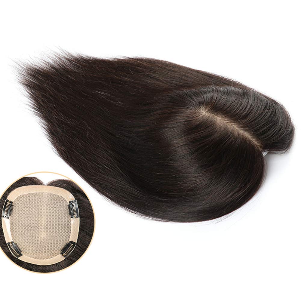 100% Real Human Hair Forehead Topper with Clips - 5.5