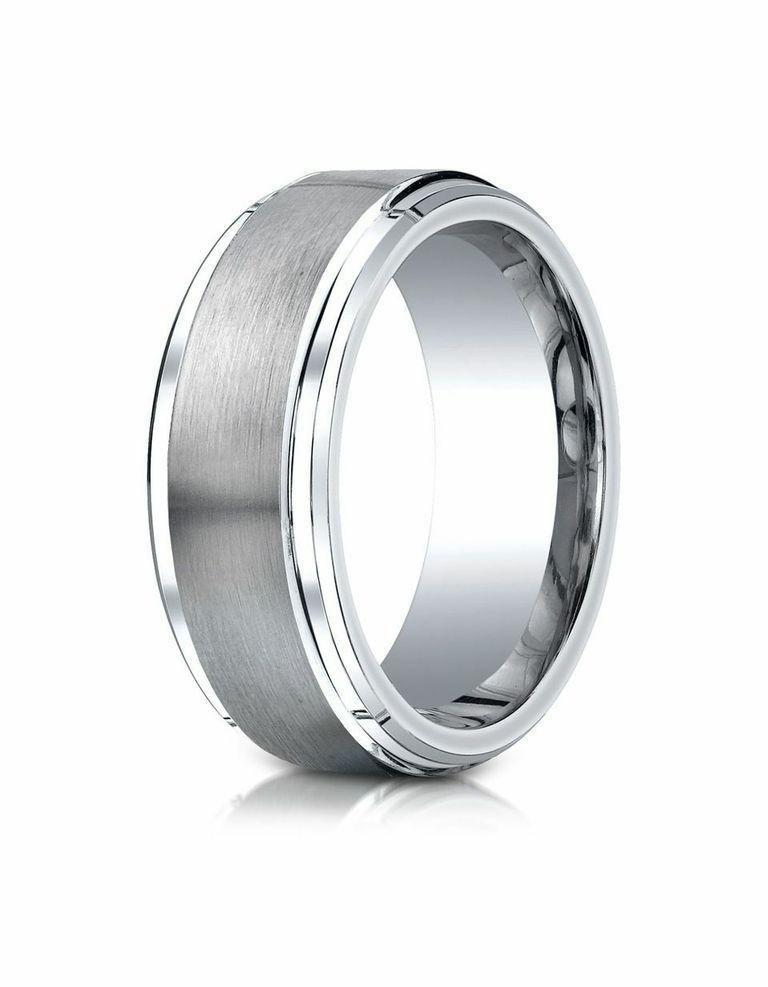 9MM Cobalt Ridge Edge Wedding Band for Men - Durable & Comfortable Ring for Weddings, Anniversaries & Special Occasions