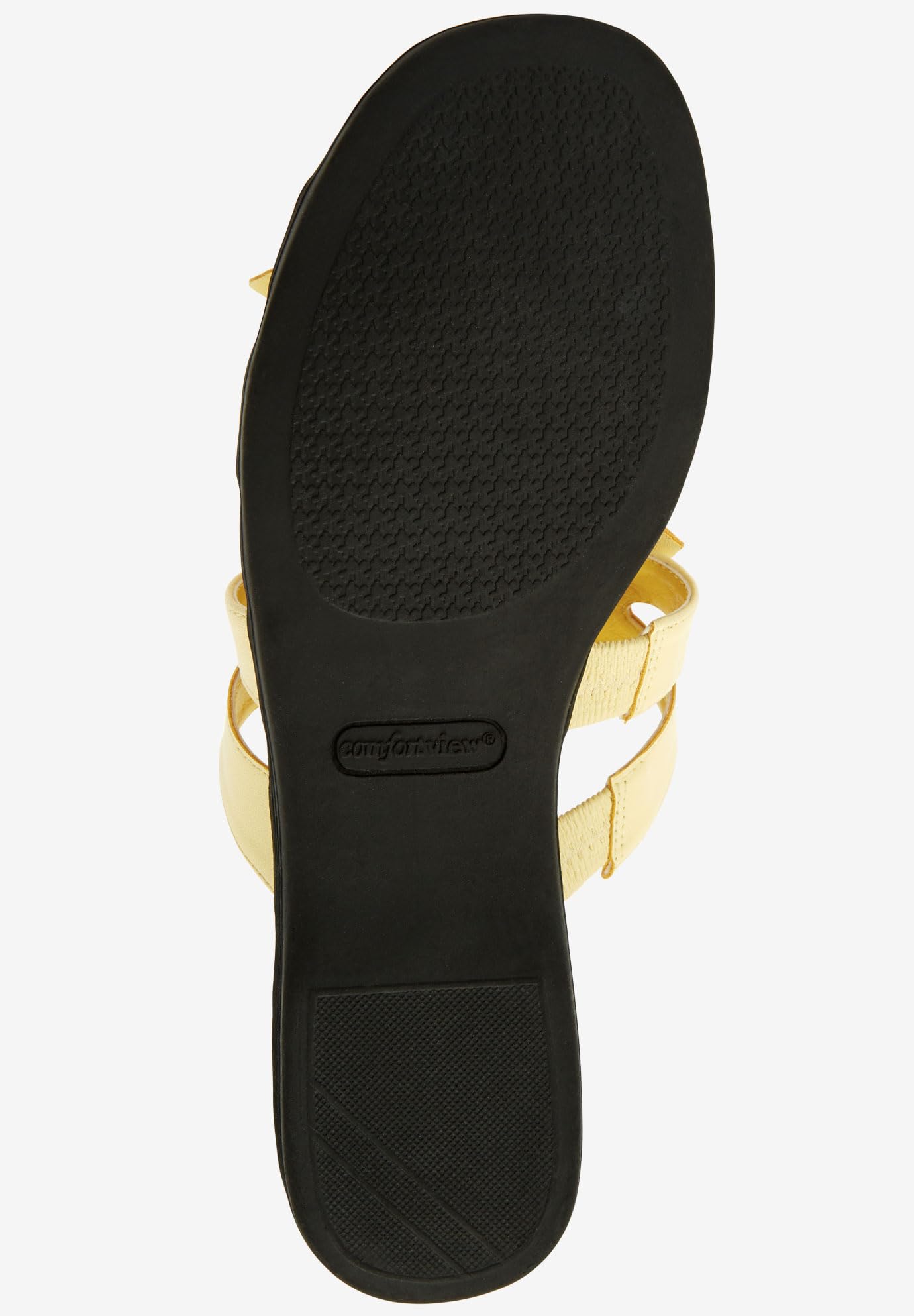 Comfortview Women's Wide Width The Paula Sandal - Comfortable Slip-On Sandals for Wide Feet | Perfect for Walking, Travel & Casual Wear