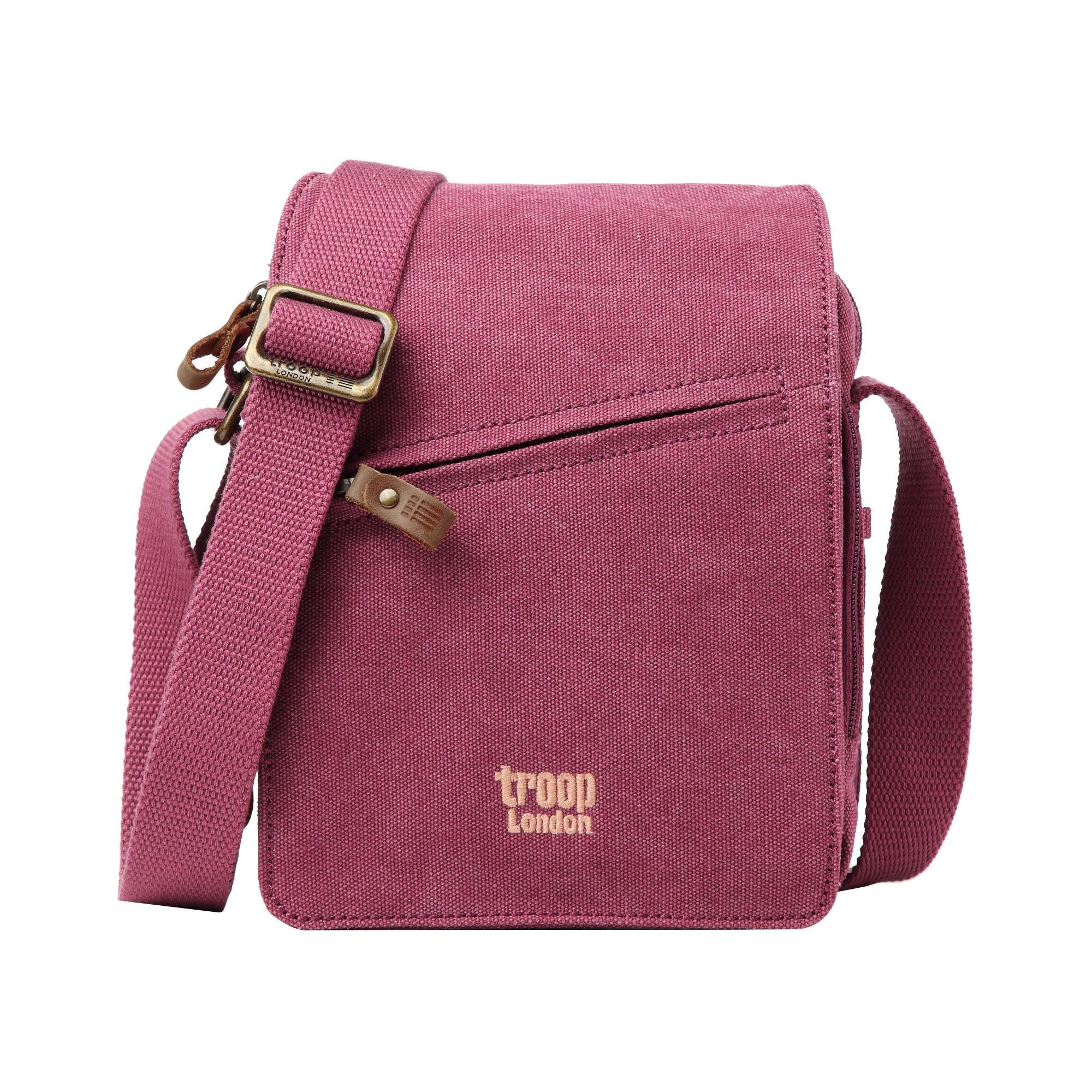 Troop London Classic Canvas Crossbody Bag for Men & Women - Stylish & Durable Shoulder Bag for Travel, Work & Everyday Use