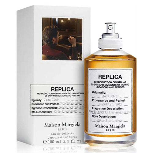 Maison Margiela Replica Jazz Club 100ml Eau de Toilette for Men - Woody Spicy Cologne for Night Out & Date Night