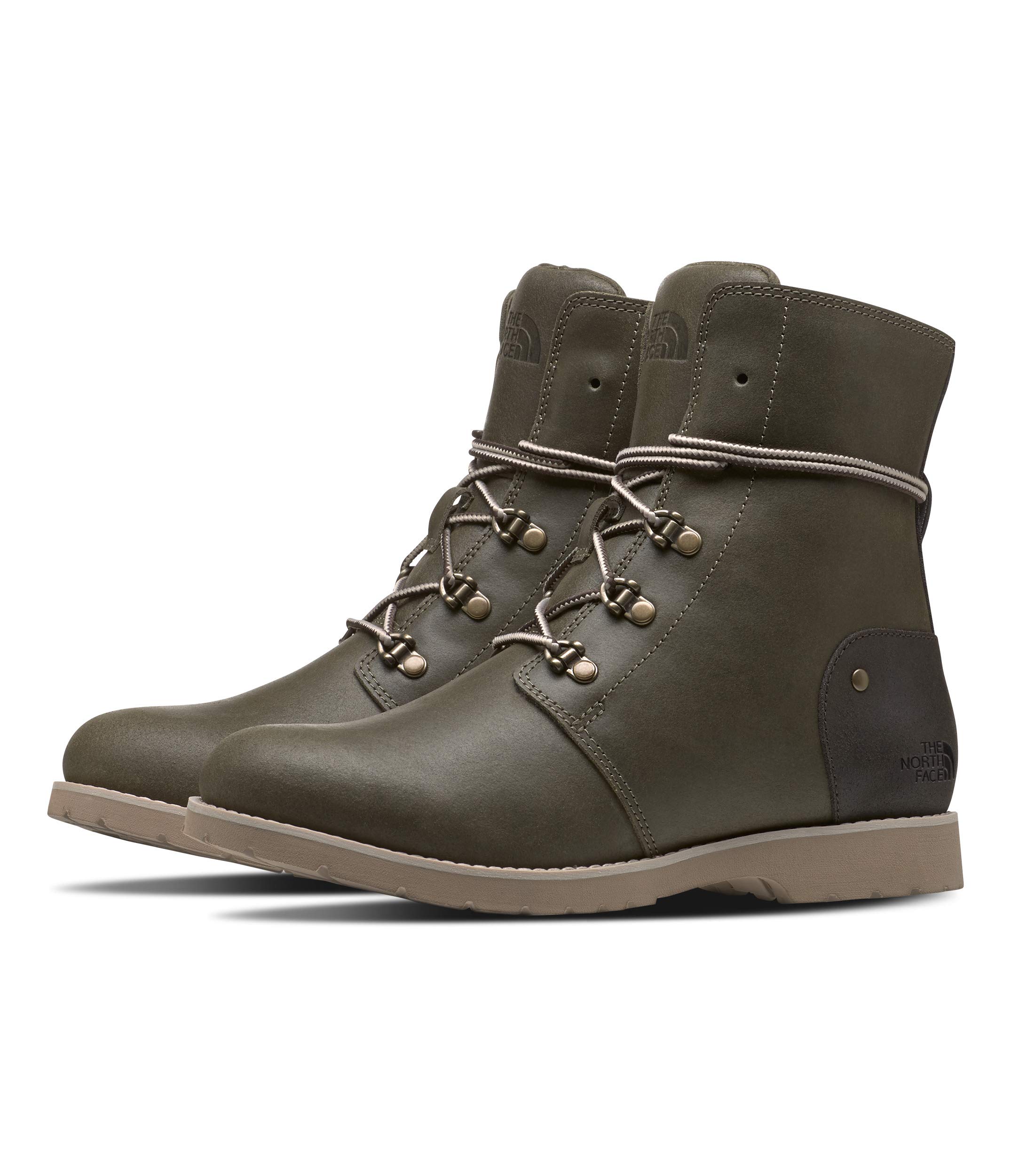 The North Face Women's Ballard Lace II Hiking Boots - Waterproof, Lightweight & Comfortable for Outdoor Adventures in Taupe Green/Coffee Brown, Size 7 | Perfect for Trail Hiking, Camping & Everyday Wear
