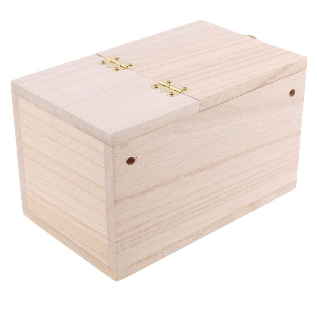 Inzopo Solid Wood Budgie Nest Box - Natural Wooden Bird House for Budgies, Lovebirds & Parakeets | Safe Breeding & Nesting Box for Pet Birds | Perfect for Aviaries, Cages & Bird Sanctuaries