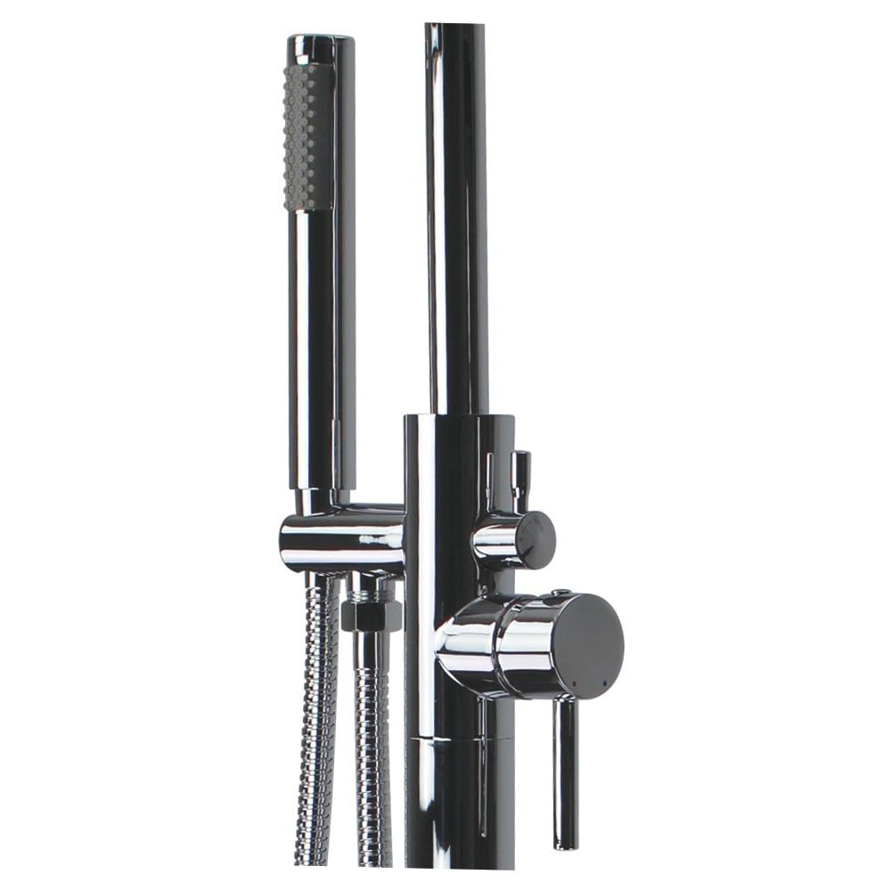 Transolid T4200-PC Freestanding Bathtub Faucet in Polished Chrome - Perfect for Modern Bathroom Renovations and Spa-Like Bath Experiences
