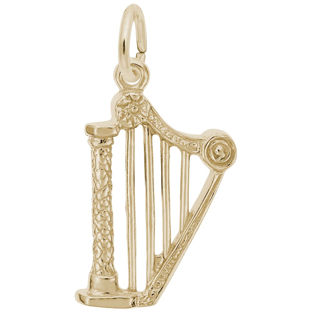 Elegant Harp Charm for Jewelry Making - Perfect for Bracelets, Necklaces & DIY Crafting - Ideal for Gifts, Special Occasions & Music Lovers
