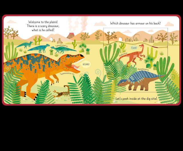 Dinosaur Board Book for Kids - Interactive Peek Inside Children's Book | Perfect for Early Learning, Bedtime Stories & Preschool Education