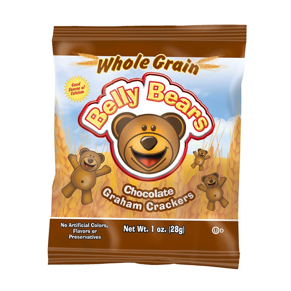 Readi-Bake BeneFIT 200ct Whole Grain Belly Bears Animal Crackers - Healthy Chocolate Graham Snacks for Kids (1oz Packs) - Perfect for School Lunches, Birthday Parties & On-the-Go Snacking