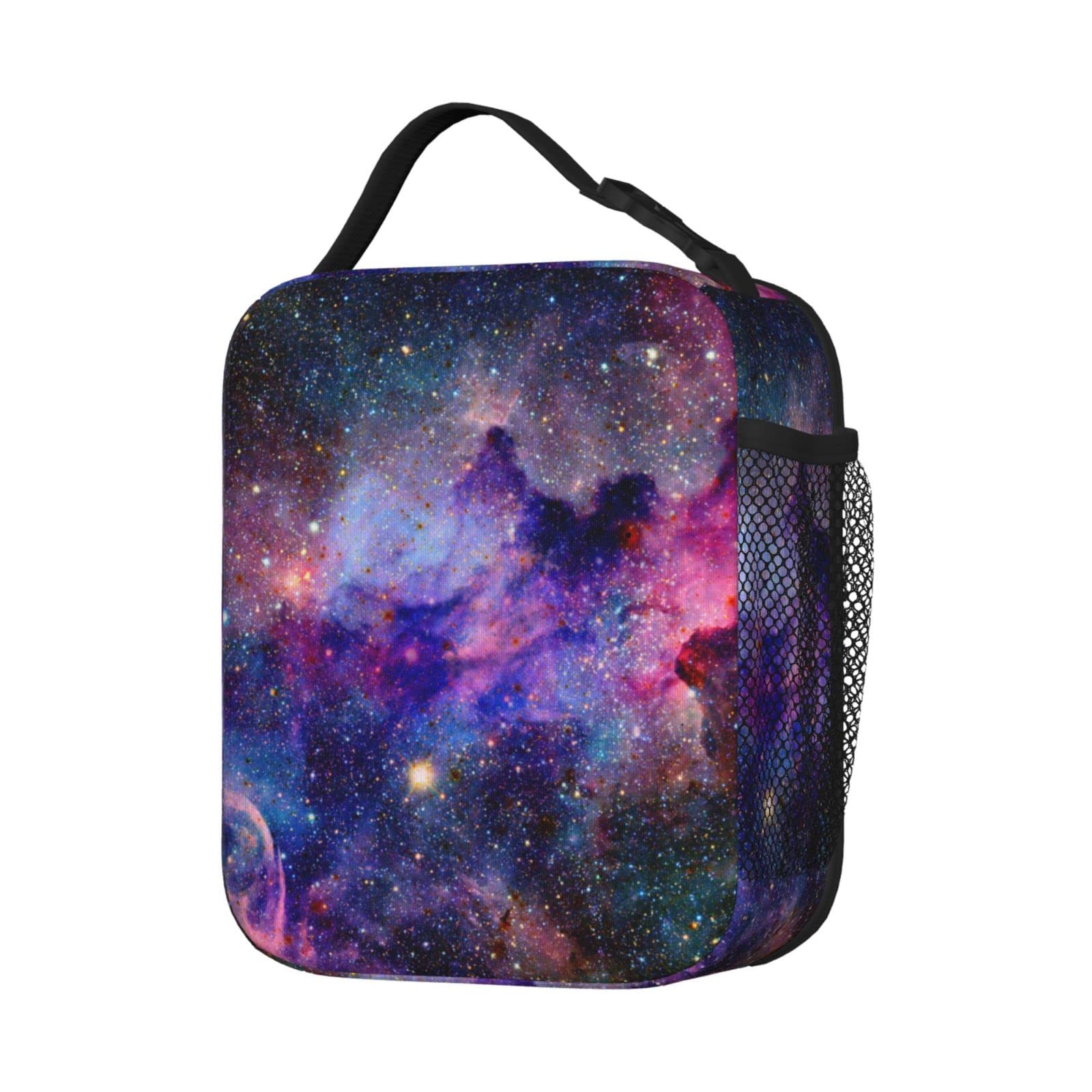 Galaxy Insulated Lunch Box for Women, Men, Girls & Boys - Leakproof Detachable Handle Meal Tote Bag for Work, School & Picnics | Space Themed Reusable Lunch Container