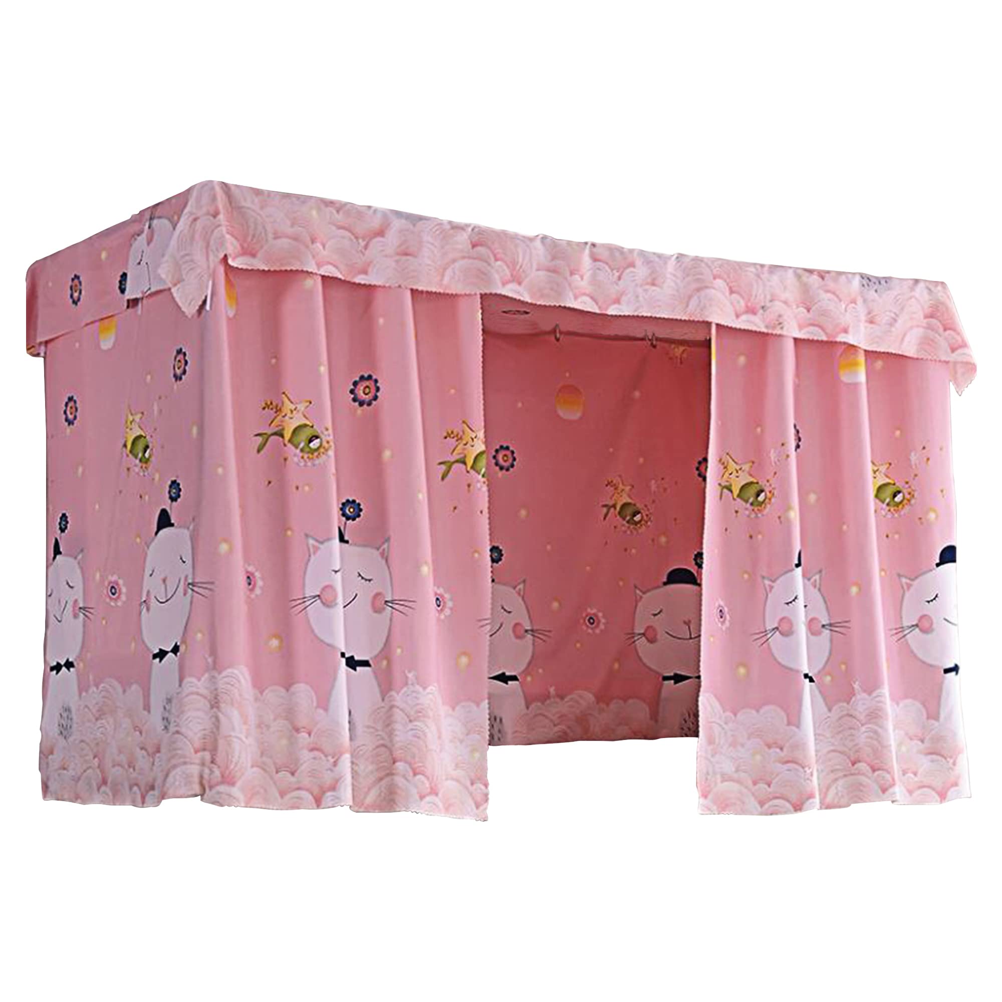 Lobagve Van Caro Bunk Bed Curtains - Breathable Blackout Bed Canopy for Dorms & Home, Dustproof Privacy Bed Tent with Cartoon Design - Perfect for College Students, Kids Rooms & Privacy Spaces