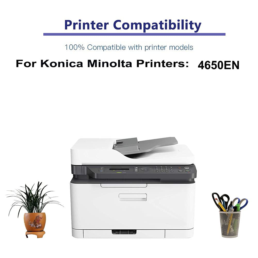 1-Pack High Capacity 4650EN Compatible Toner Cartridge Replacement for Konica Minolta A0FN011 (Black) - Perfect for Office Printing, Document Reproduction & High-Volume Business Use