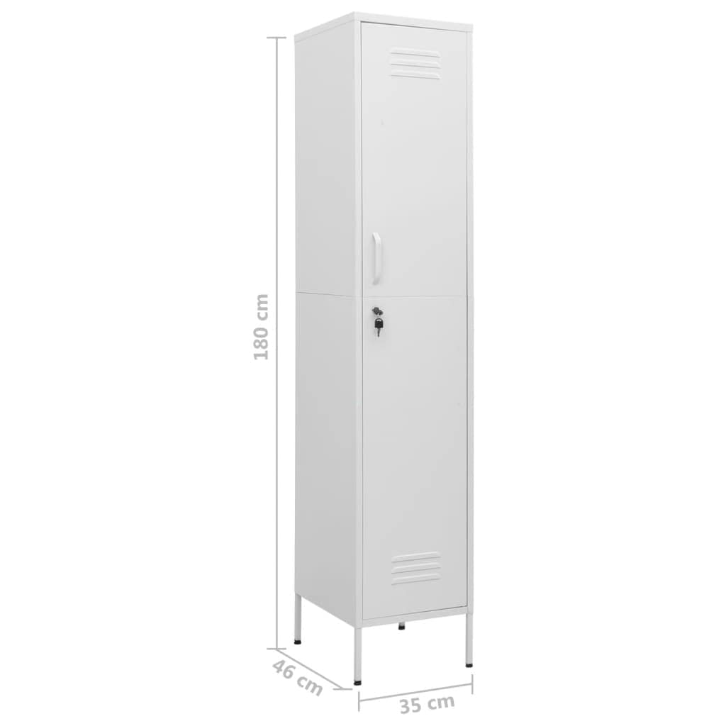 White Steel Freestanding Storage Cabinet - 13.8
