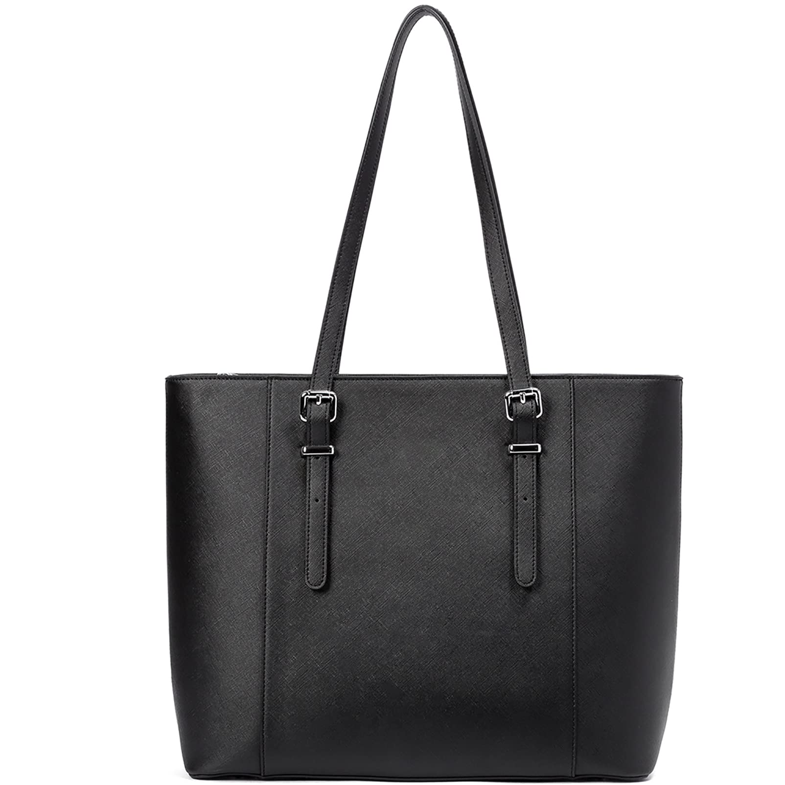 Premium Telena 15.6 Inch Leather Laptop Tote Bag for Women - Stylish Shoulder Briefcase with Large Capacity - Perfect for Work, Business Meetings & Daily Commute