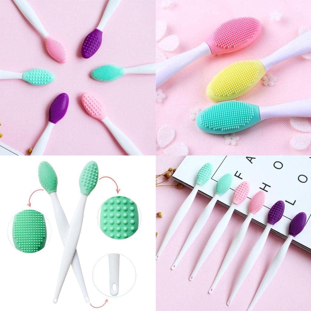 NYAMAH SALES Silicone Facial Scrubber - Blackhead Remover, Lip & Nose Exfoliator, Deep Cleansing Massage Brush for Face & Skin Care - 1pc Multicolor - Perfect for Daily Skincare Routine & Spa Treatments