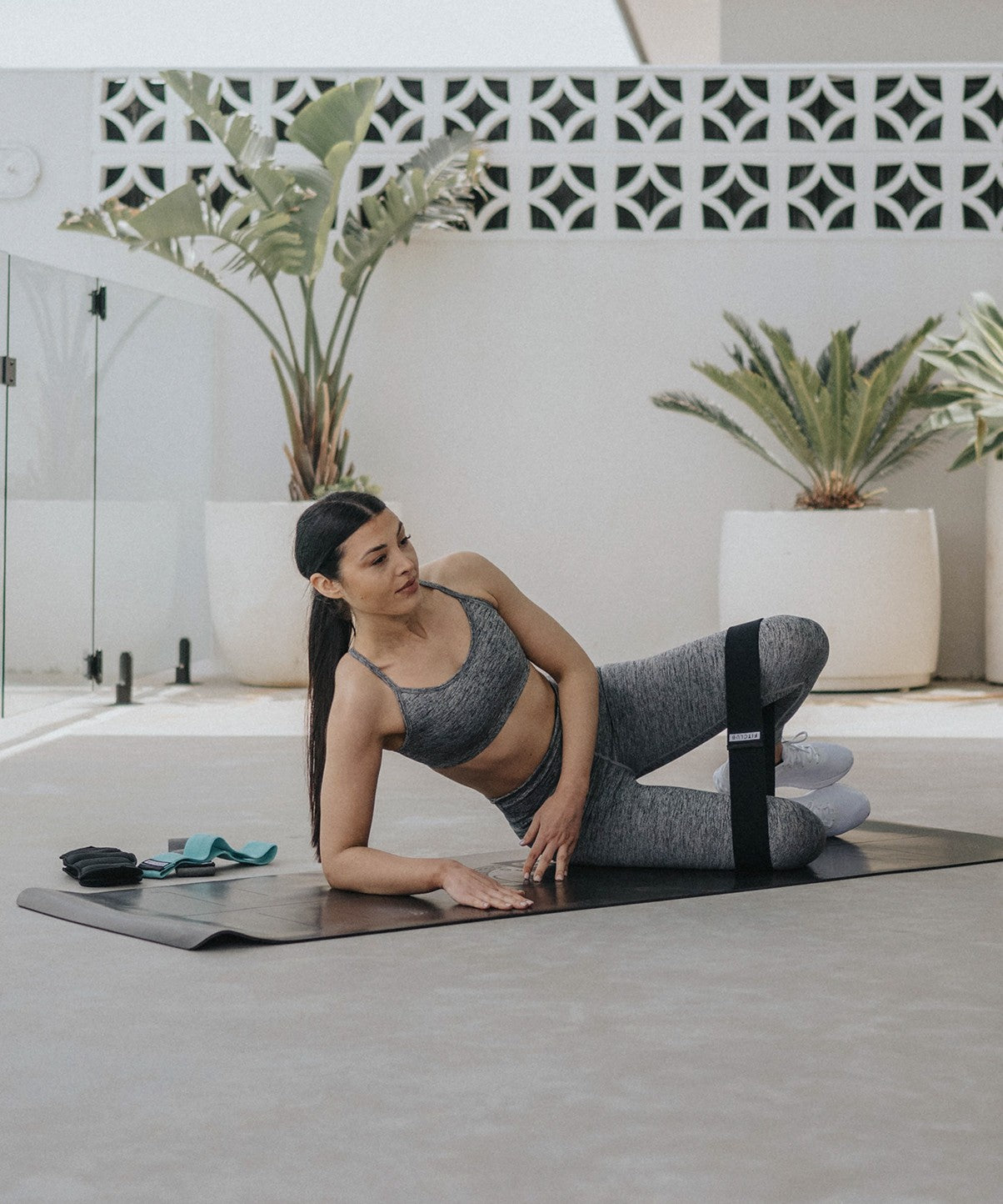 FitClub Woven Micro Resistance Bands Set of 3 - Strength Training & Physical Therapy - Perfect for Home Workouts, Yoga, and Fitness Recovery