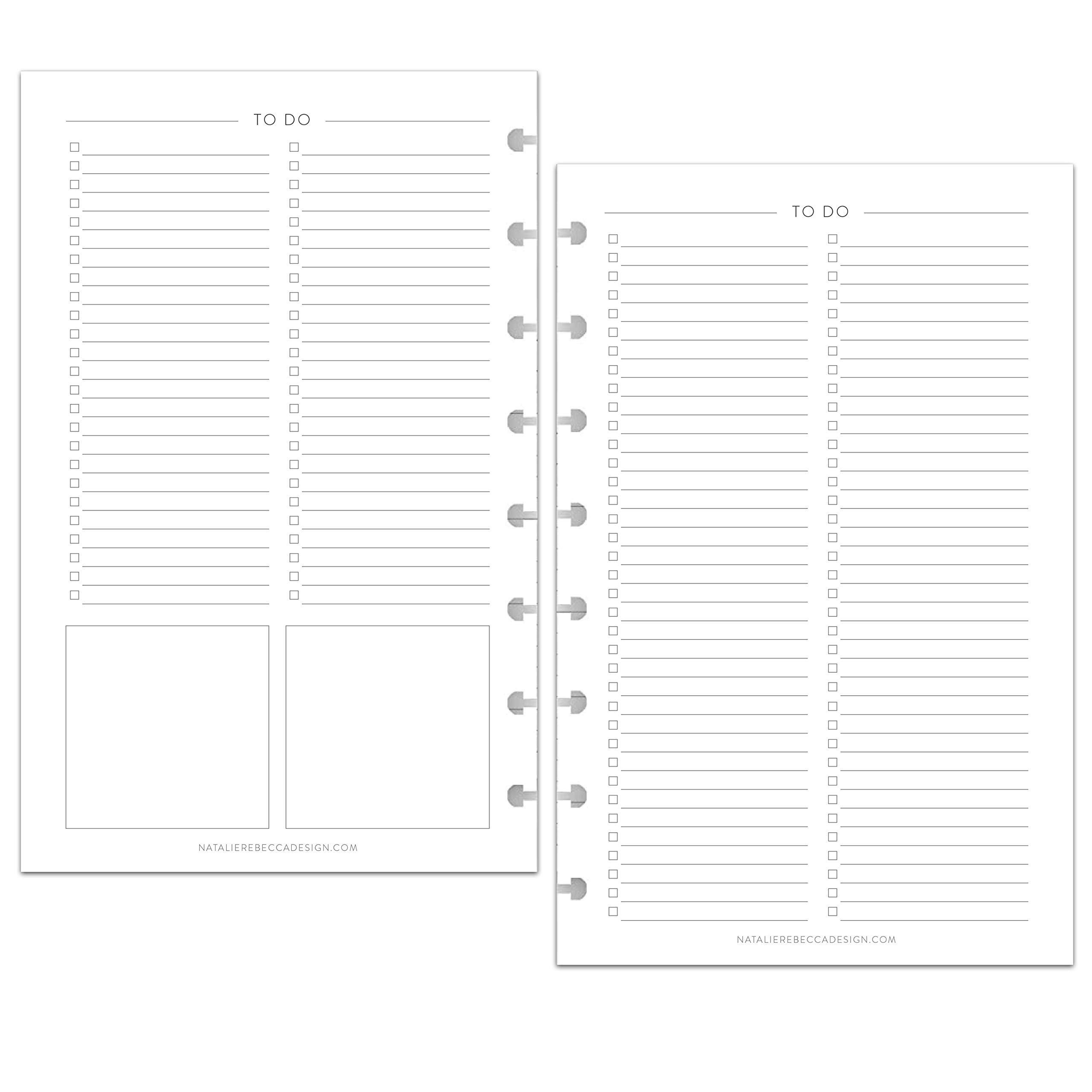 BetterNote To Do List Refill Pages for Disc Notebooks - 50 Sheets, 8-Disc, 5.5