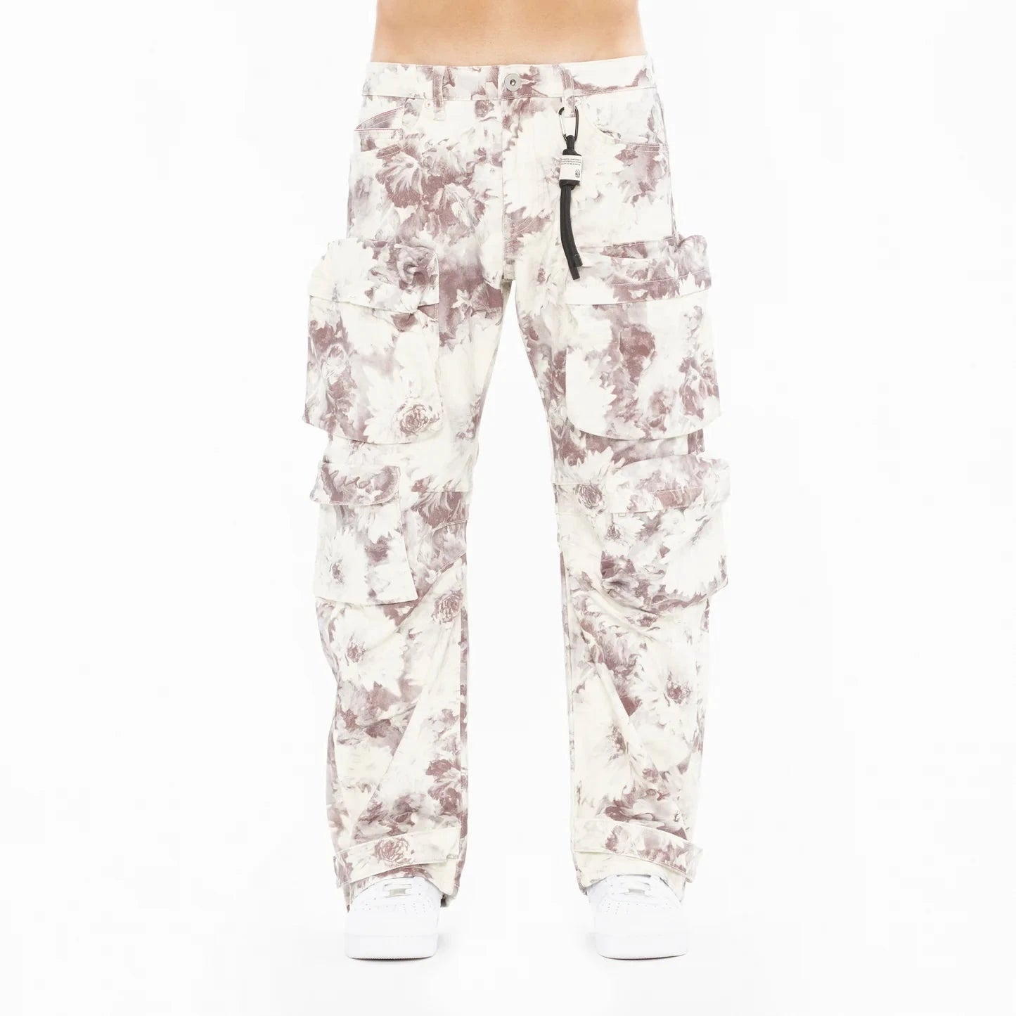 CULT OF INDIVIDUALITY Baggy Cargo 610 Jeans - Floral Print Streetwear Pants for Men & Women | Hip Hop Fashion, Urban Style, Casual Wear