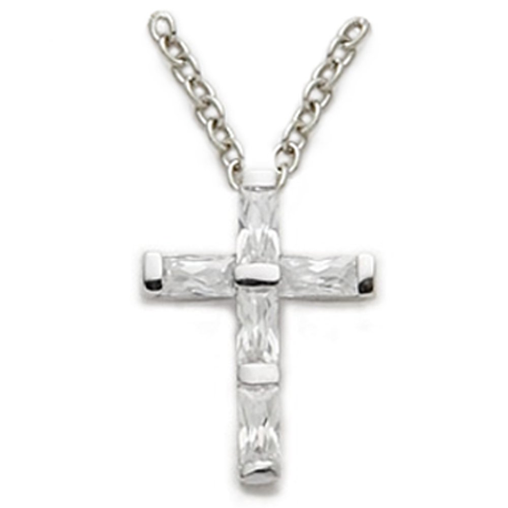 True Faith Jewelry Sterling Silver Necklace for Women - Elegant Cross Pendant Necklace, 925 Silver Chain Gift for Her - Perfect for Church, Weddings & Everyday Wear