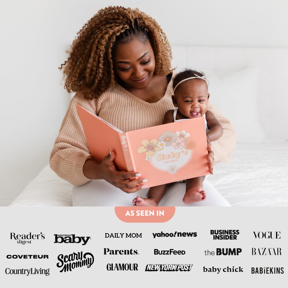 Lucy Darling Flower Child Memory Book - First 5 Years Baby Journal & Photo Album | Baby Girl Scrapbook, Milestone Diary & Unique Keepsake | Perfect New Mom Gift for Busy Parents | Capture Precious Moments from Birth to Kindergarten
