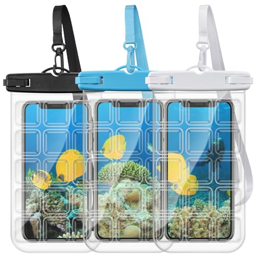 3 Pack, Black+Blue+White,with Bubble Grids