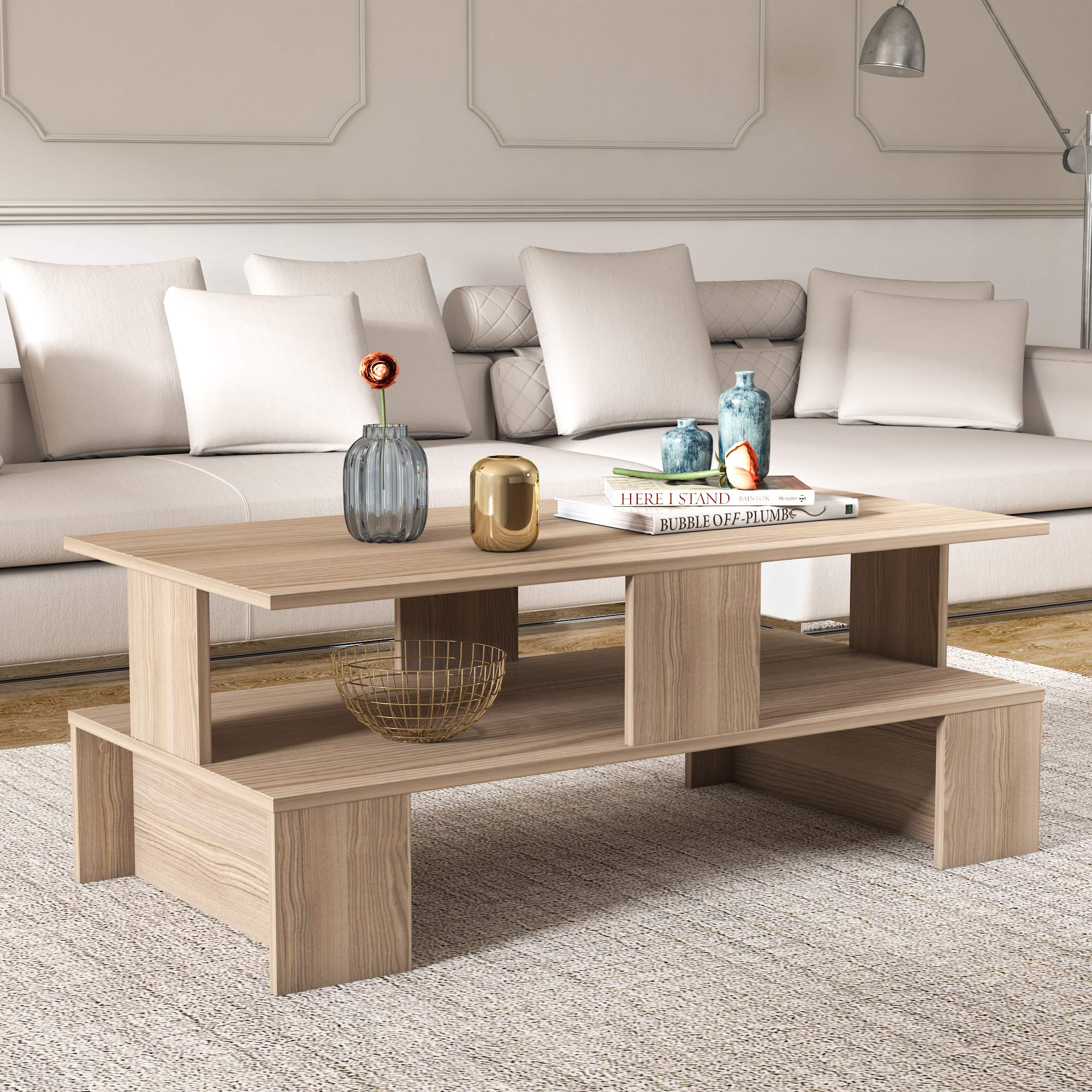 Decorotika-Evans Modern Coffee Table with 3 Color Options (Cordoba) - Perfect for Living Room, Office & Small Spaces