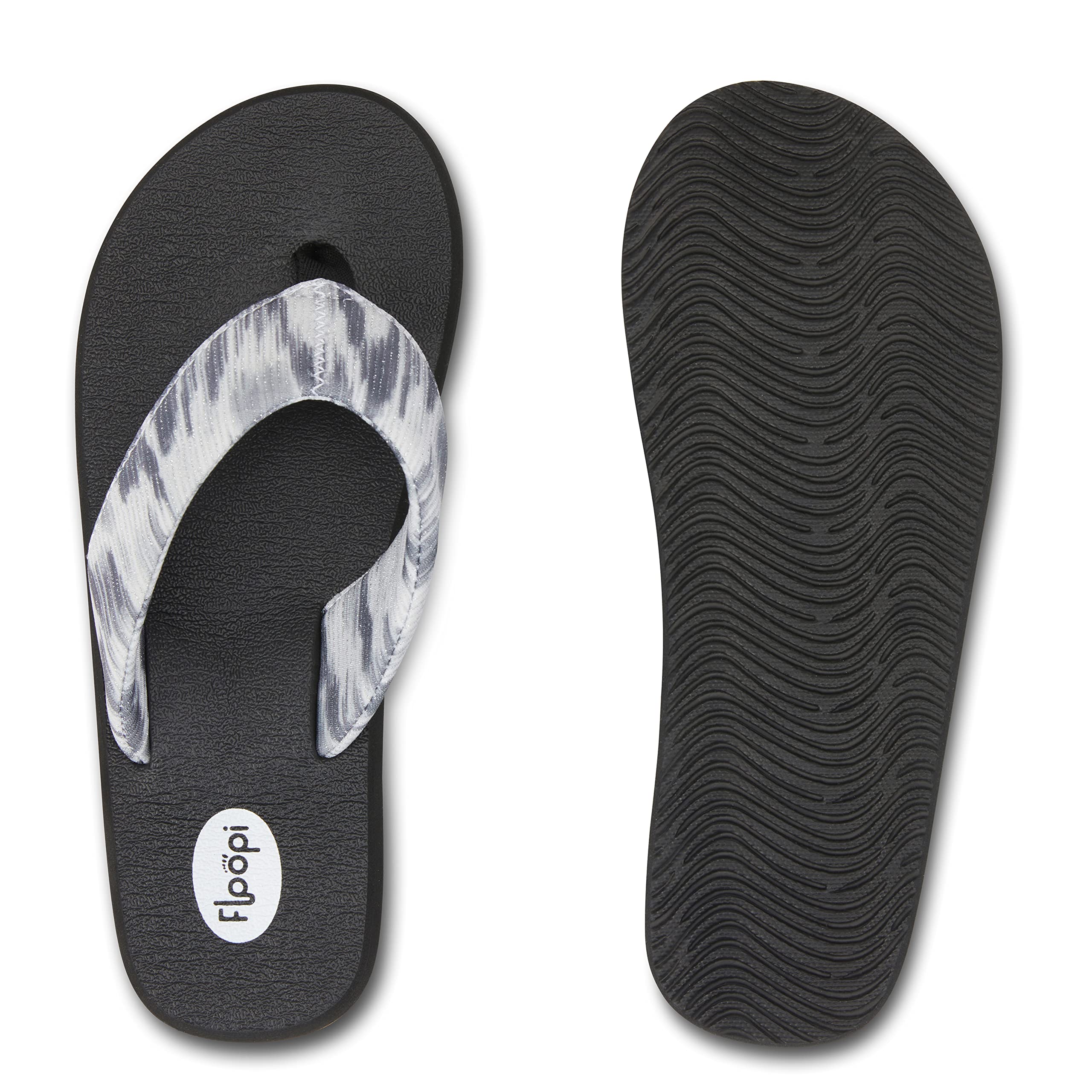 Floopi Women's Flip Flops - Comfortable Flat Yoga Sandals with Anti-Skid Soles for Beach, Pool, Yoga & Indoor/Outdoor Wear