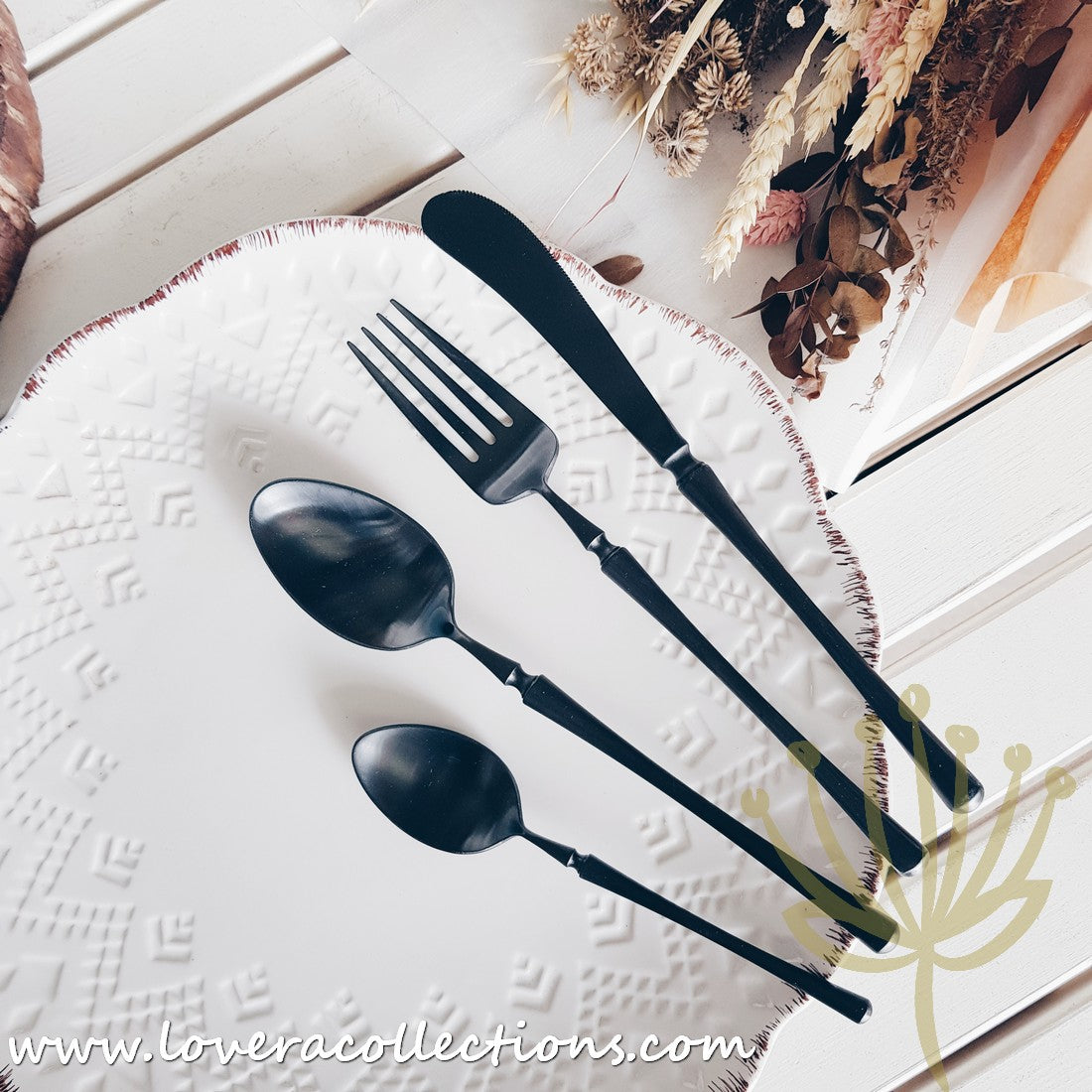 Parisienne Matt Black Stainless Steel SS304 Cutlery Set - 18-Piece Premium Flatware Collection for Dining, Wedding & Kitchen | Dishwasher Safe & Rust-Resistant | Elegant Tableware for Restaurants & Home Entertaining