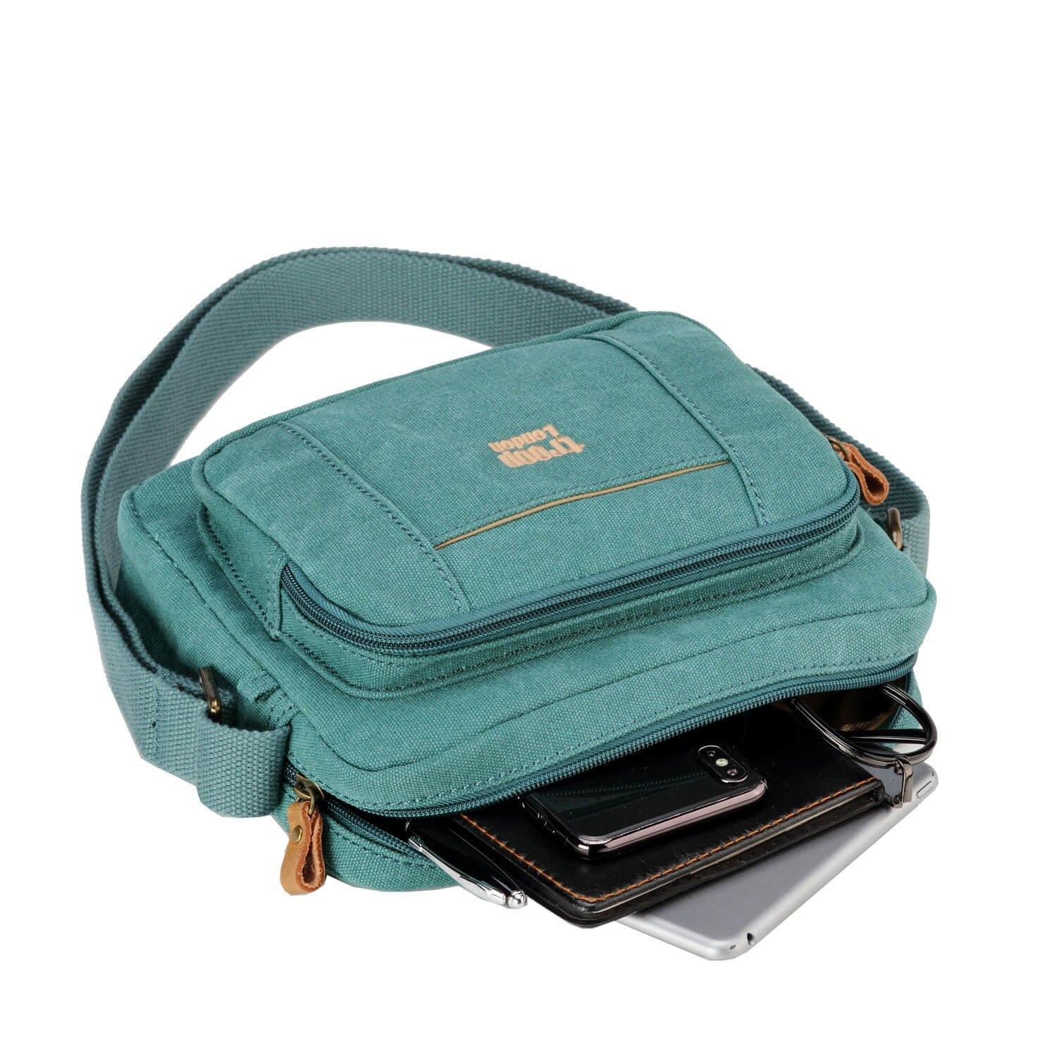 Troop London Classic Canvas Crossbody Bag for Women & Men - Stylish & Durable Shoulder Bag for Travel, Work & Everyday Use