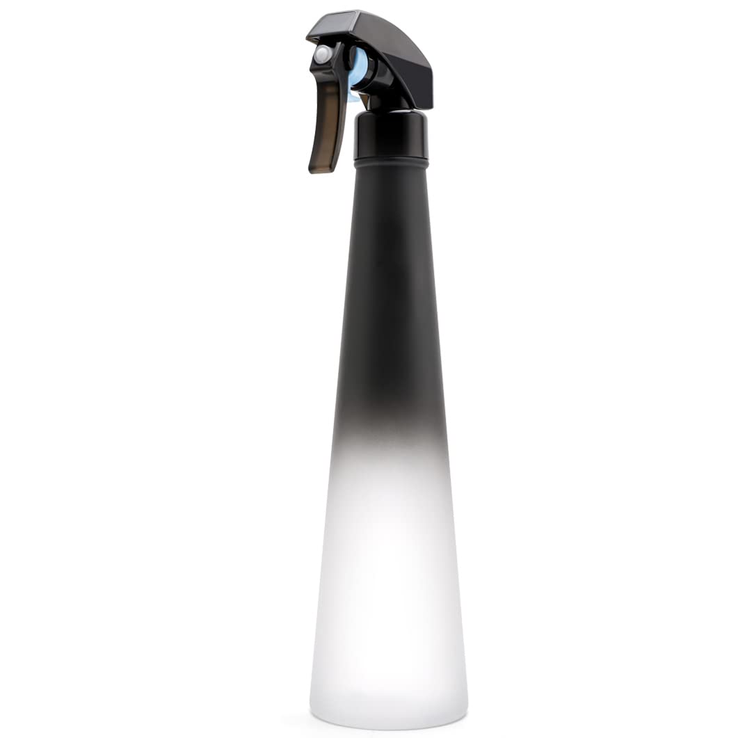 12oz Empty Spray Bottles for Hair & Cleaning Solutions - Refillable Plastic Squirt Bottle with Ultra Fine Mist Nozzle - Perfect for Curly Hair Care, DIY Beauty Products & Household Cleaning